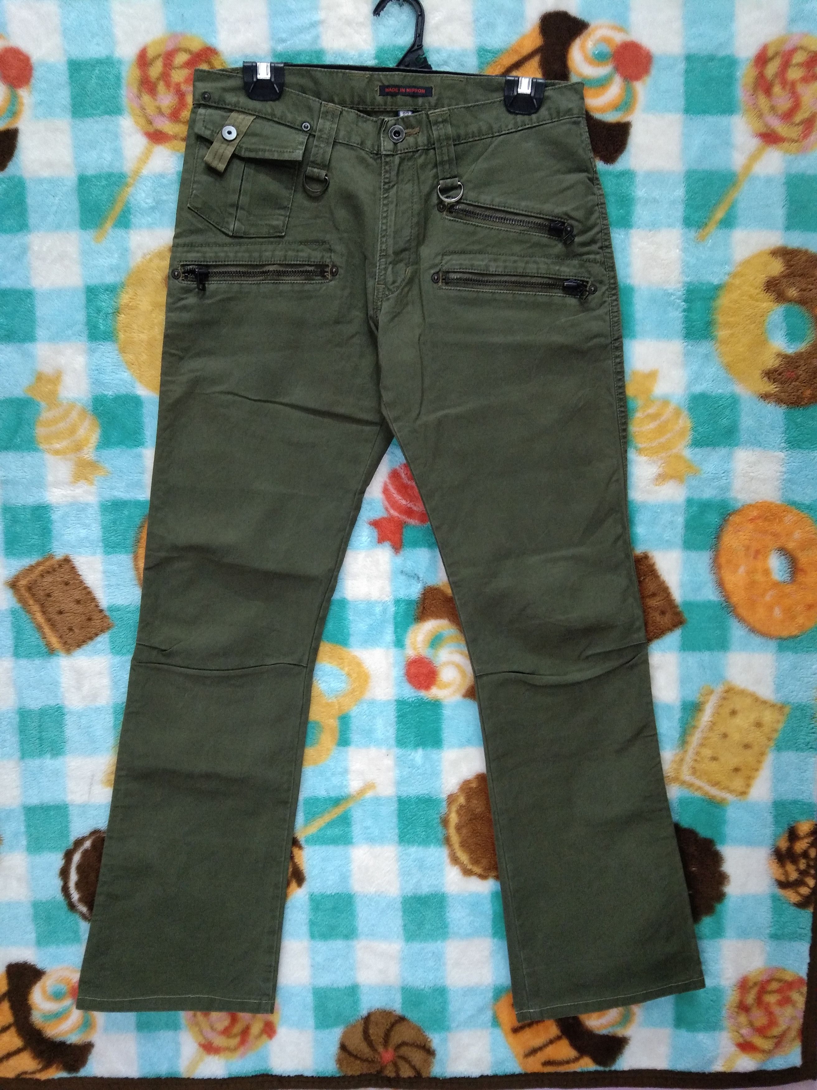 Japan Blue × Japanese Brand × Vintage MADE IN NIPPON BLUEWAY BELL BOTTOM MILITARY STYLE PANT Size US 30 / EU 46 - 1 Thumbnail