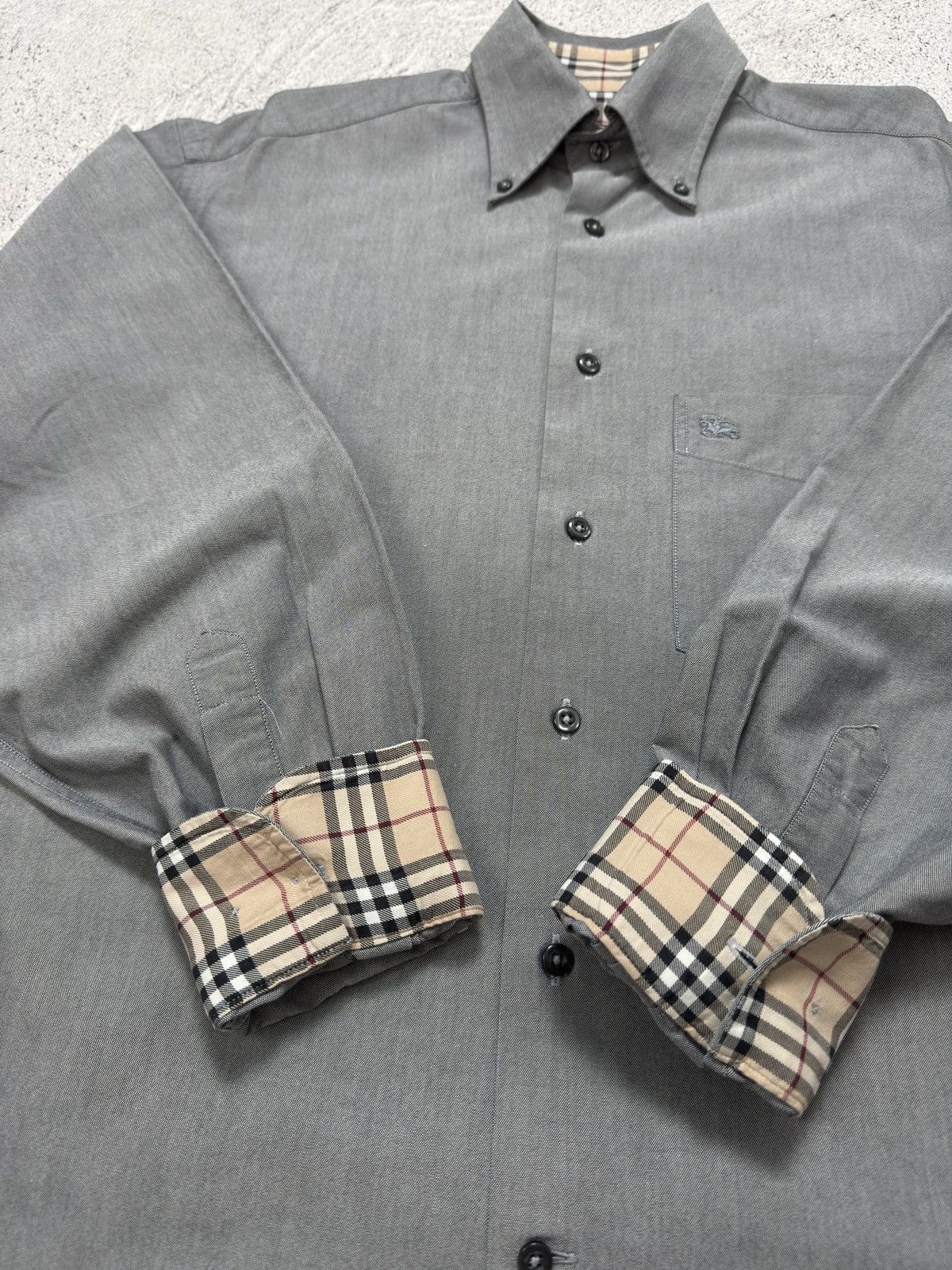 Burberry VINTAGE BURBERRY BUTTON UP LONG-SLEEVE SHIRT Size US XL / EU 56 / 4 - 6 Thumbnail