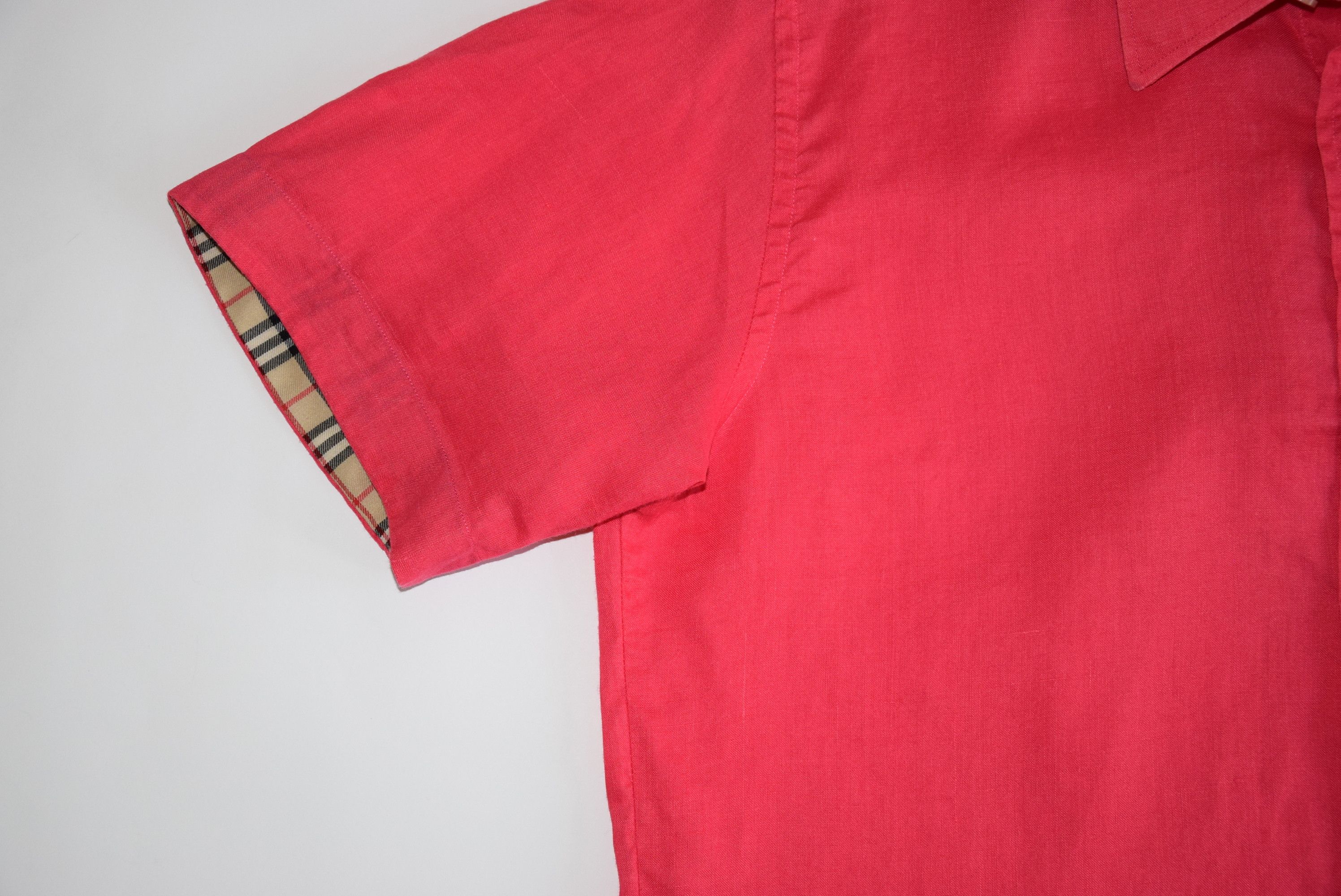 Burberry VINTAGE BURBERRY LINEN SHIRT NOVA CHECK TRIM LOGO ACTUAL L Size US L / EU 52-54 / 3 - 13 Thumbnail