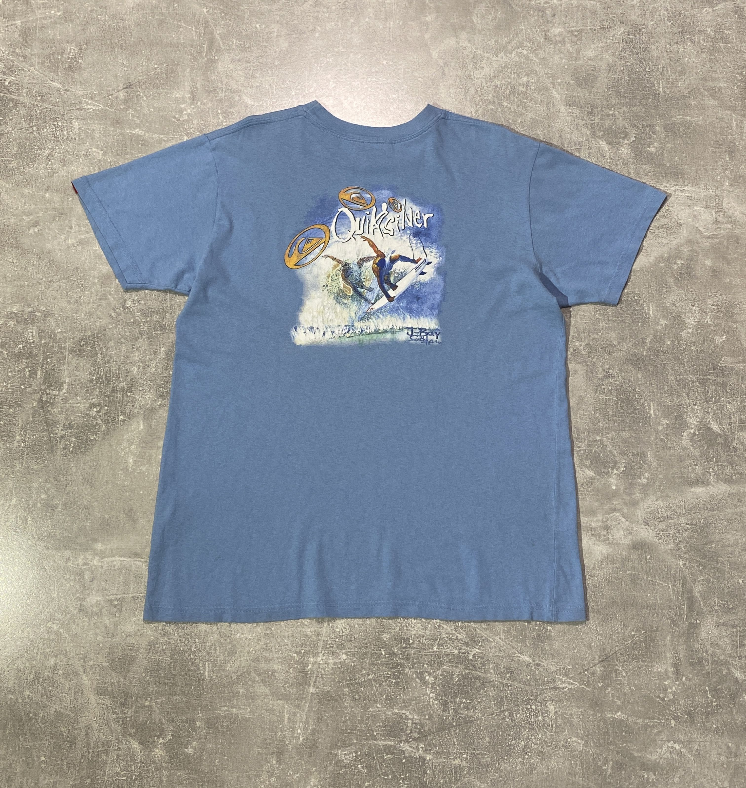 Quiksilver Vintage 00s Quiksilver retro surfing T-shirt Size US L / EU 52-54 / 3 - 2 Thumbnail