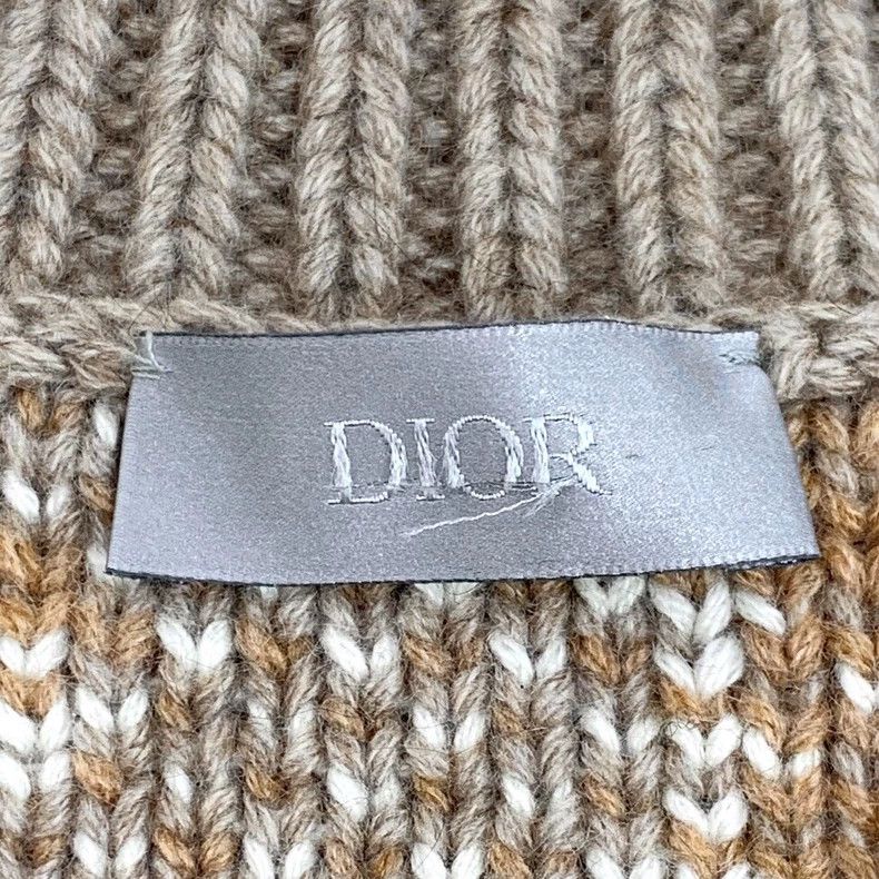 Dior Dior Co-branded 22 brown logo pattern inlaid cashmere roun Size L / US 10 / IT 46 - 5 Thumbnail