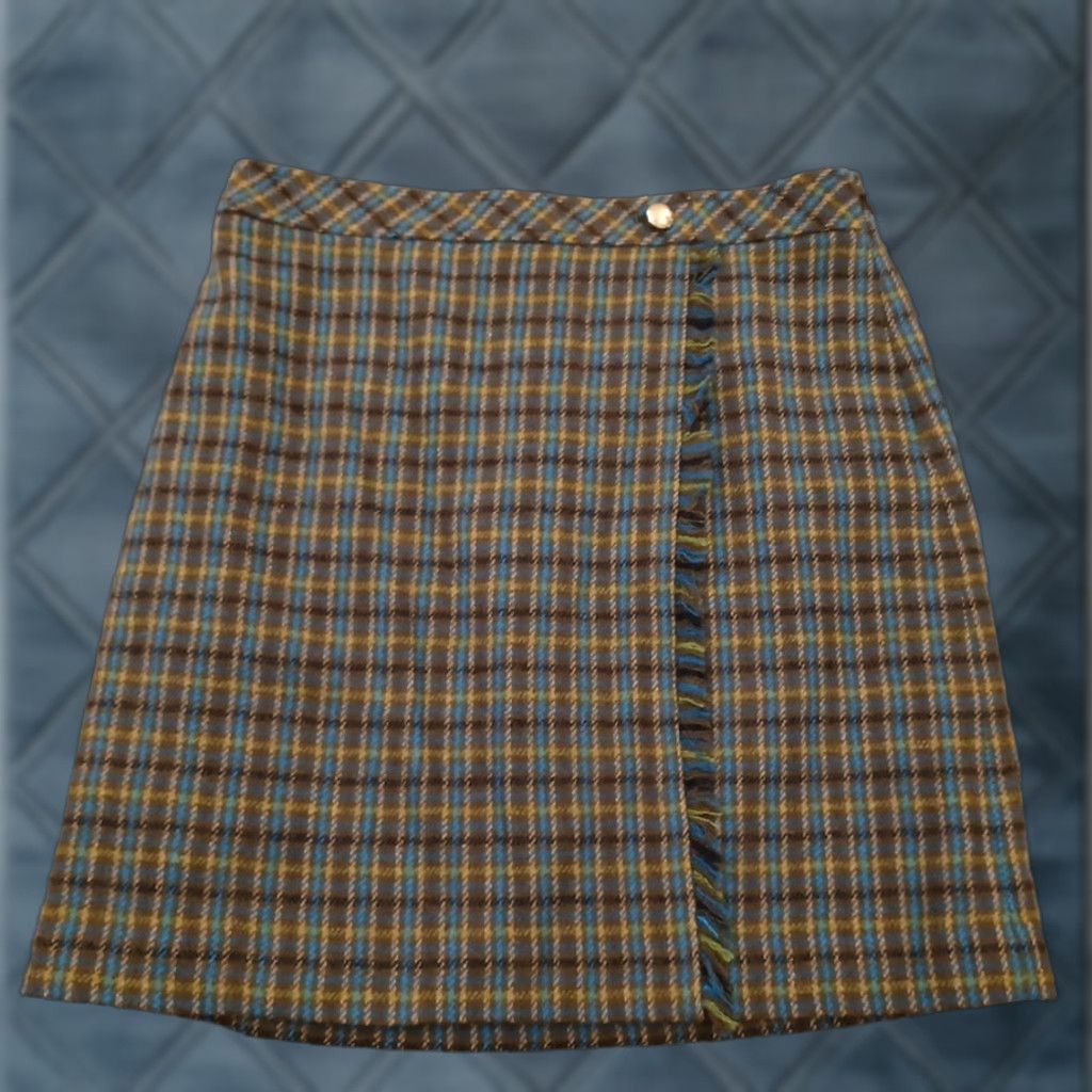 Talbots Talbots Skirt Short Women 6P Green Plaid Lined Petite Wool Polyester Viscose Size 28" / US 6 / IT 42 - 1 Thumbnail
