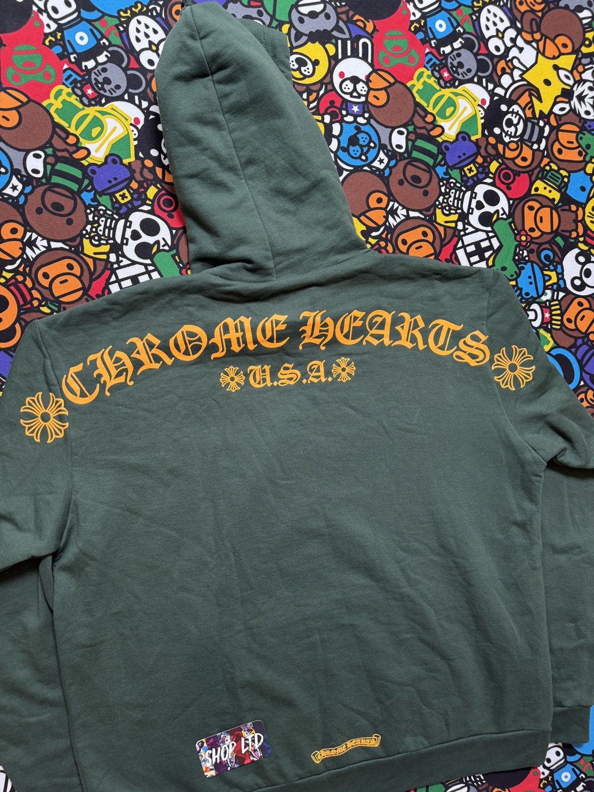 Chrome Hearts Chrome Hearts Green Script Logo Pullover Hoodie Size US L / EU 52-54 / 3 - 11 Thumbnail