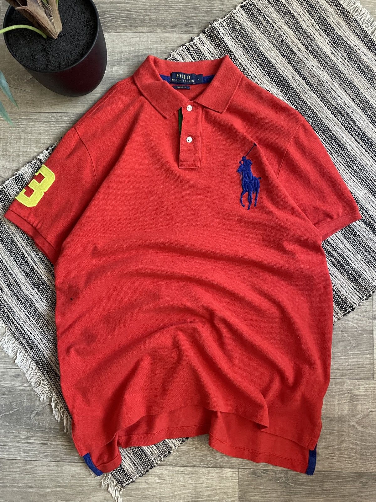 RRL Ralph Lauren 🐎 Polo Ralph Lauren 00s Vintage Collar Neck Polo T-Shirt L Size US L / EU 52-54 / 3 - 2 Thumbnail