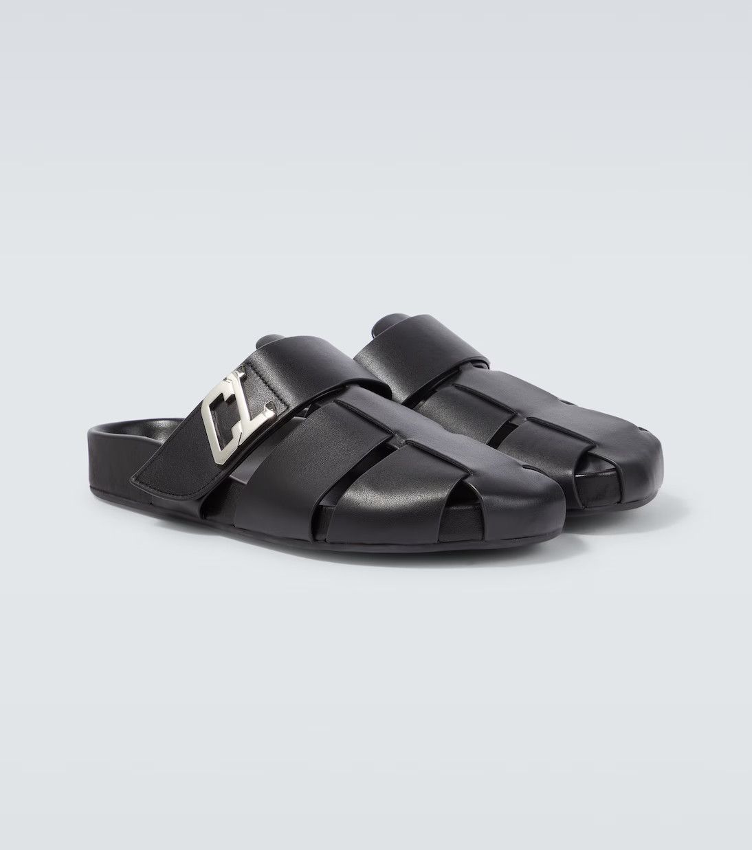Christian Louboutin o1bcso1str1024 Abubizz Flat in Black Size US 12 / EU 45 - 3 Thumbnail