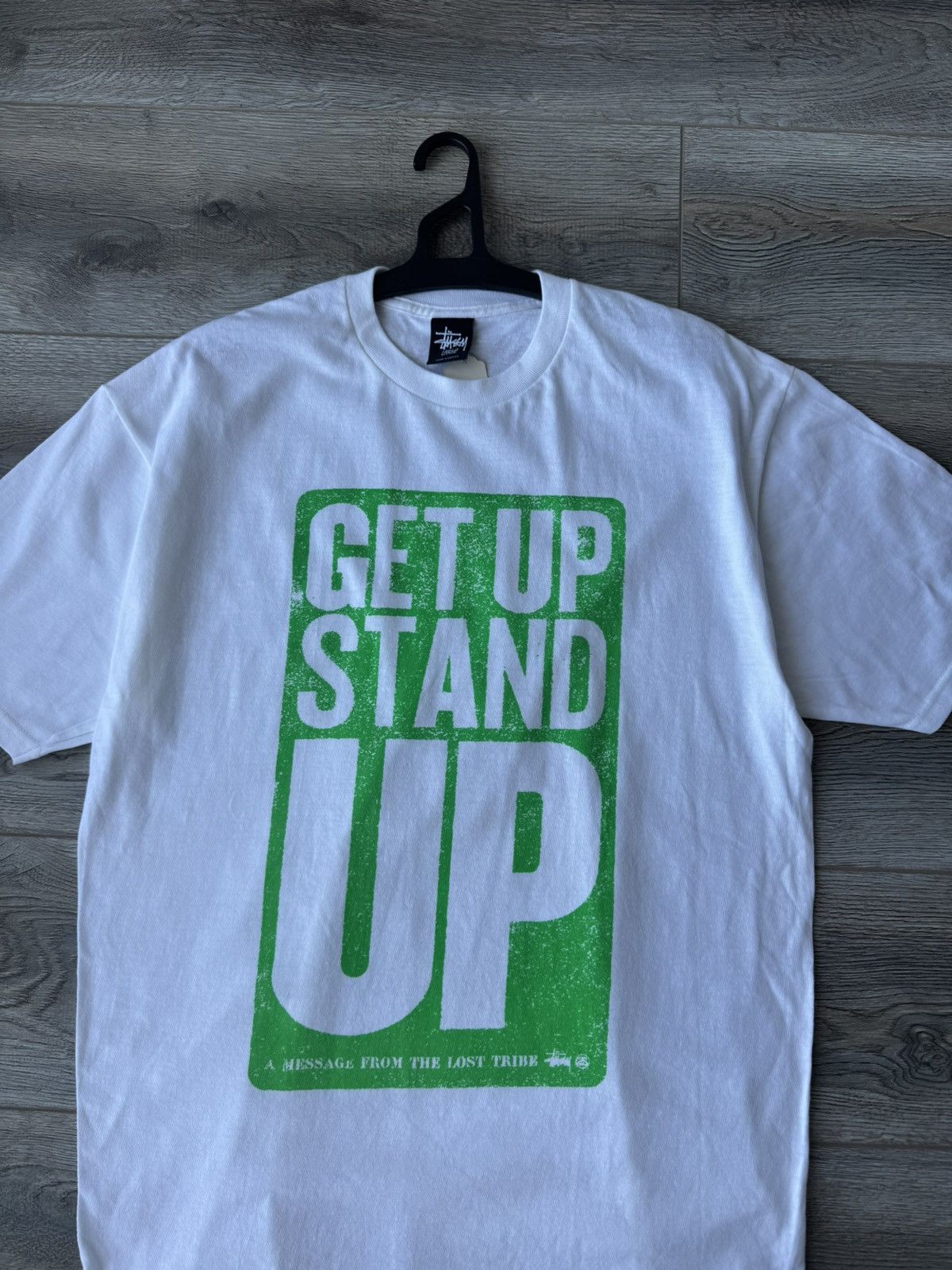 Stussy Stussy Get Up Stand Up Men's White T-shirt Size US L / EU 52-54 / 3 - 3 Thumbnail
