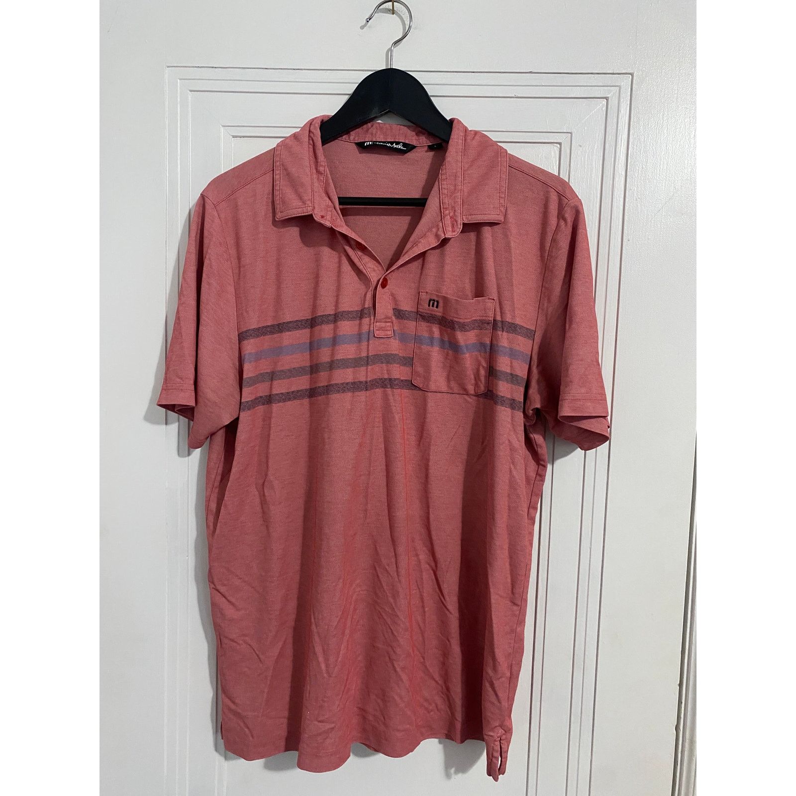 TravisMathew TravisMathew Light/ Dusty Red Golf Polo Men's Size Large Size US L / EU 52-54 / 3 - 1 Thumbnail