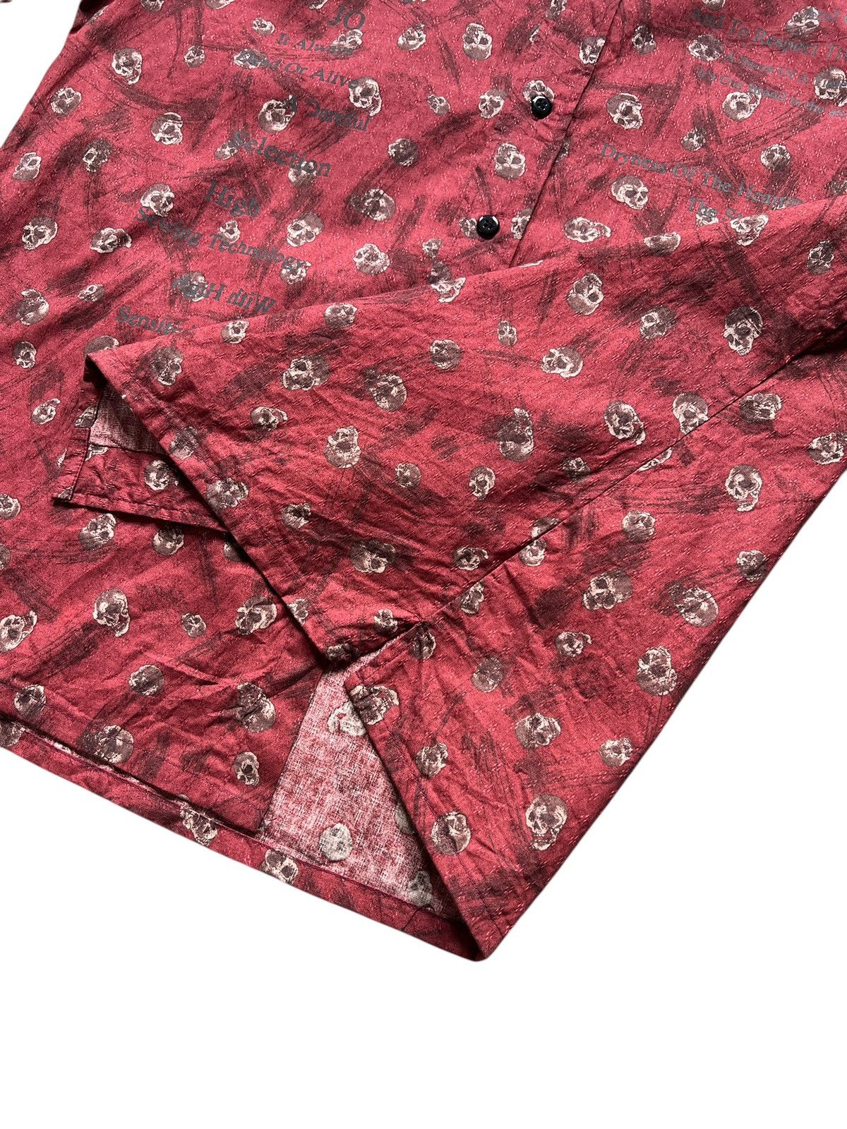 In The Attic × Japanese Brand × Seditionaries In The Attic Poem Skull All-over Print Button Up Shirt Size US L / EU 52-54 / 3 - 8 Thumbnail