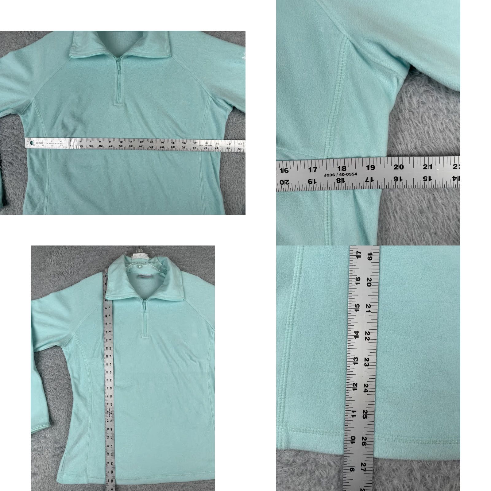 Altea Columbia Sweater Womens XL Teal Fleece 1/4 Zip Mock Neck Lightweight Pullover Casual Outdoor University) Size XL / US 12-14 / IT 48-50 - 8 Thumbnail
