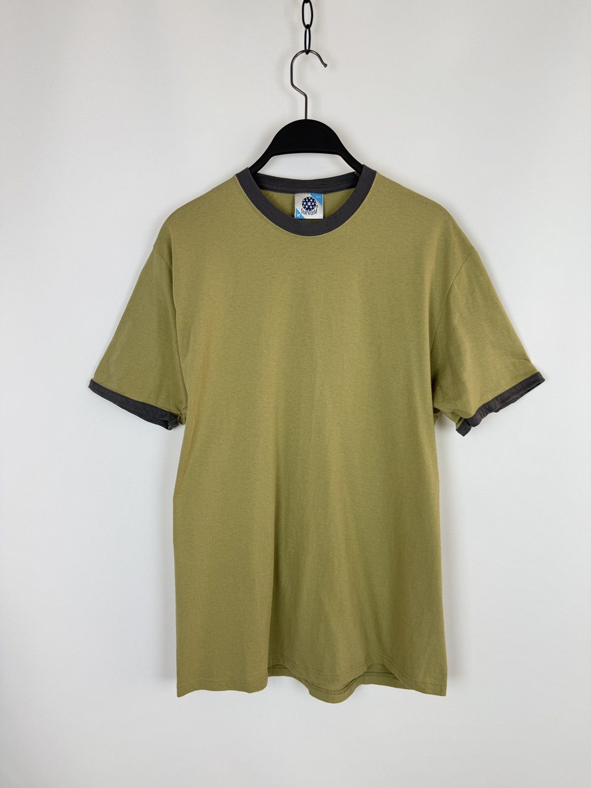 Vintage Y2K Vintage Starworld Green Blank Ringer T-Shirt M Size US M / EU 48-50 / 2 - 1 Thumbnail