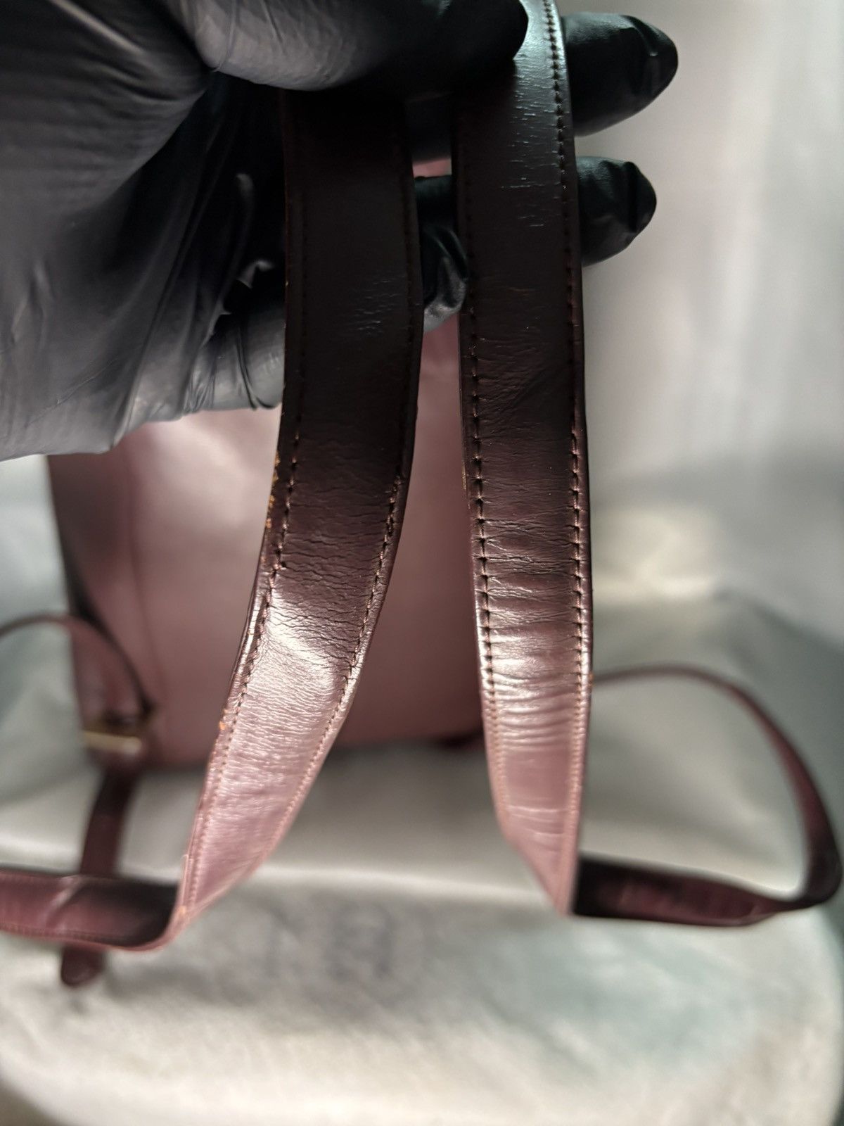 Balenciaga (rlly2 worn) Vintage Balenciaga Backpack Maroon Size ONE SIZE - 11 Thumbnail