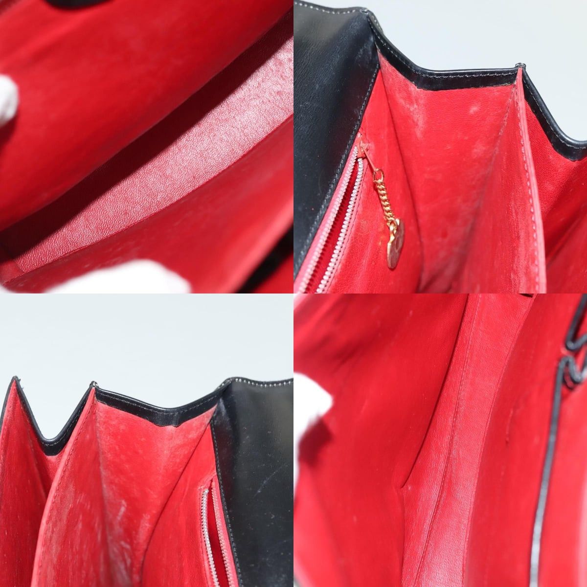 Celine CELINE Hand Bag Leather Black Gold Size ONE SIZE - 12 Thumbnail
