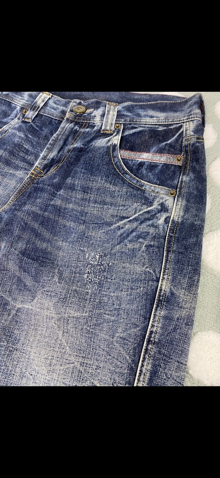 Japanese Brand 2000s Rare Japanese Acid Wash Denim Jeans Y2K Size US 34 / EU 50 - 8 Thumbnail