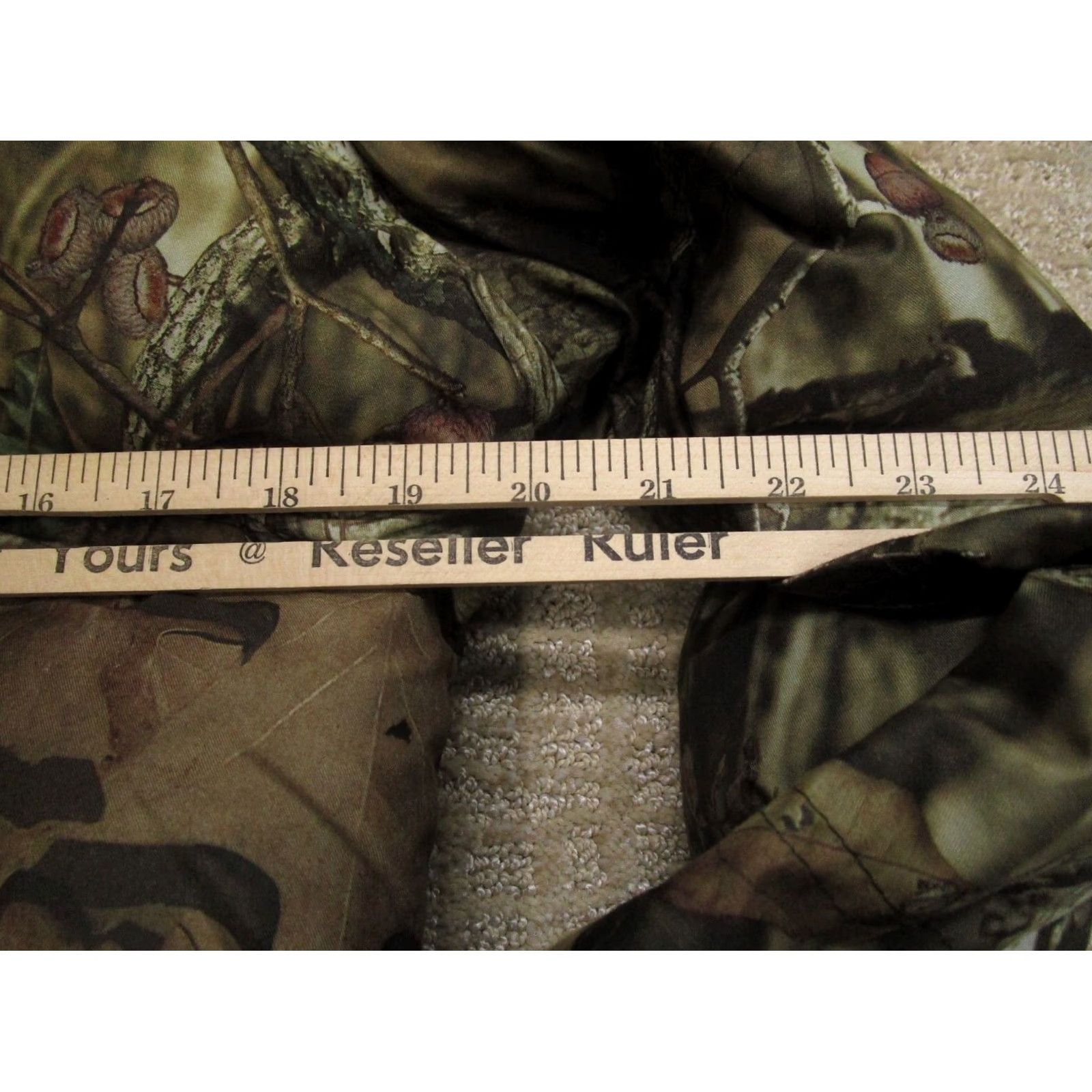 Vintage Mossy Oak Break Up Infinity Puffer Jacket Women Large Green Camouflage - Hooded, Mid-Length, Zip, Wind-Resistant, Fleece Lined, Casual Jacket Size L / US 10 / IT 46 - 6 Thumbnail