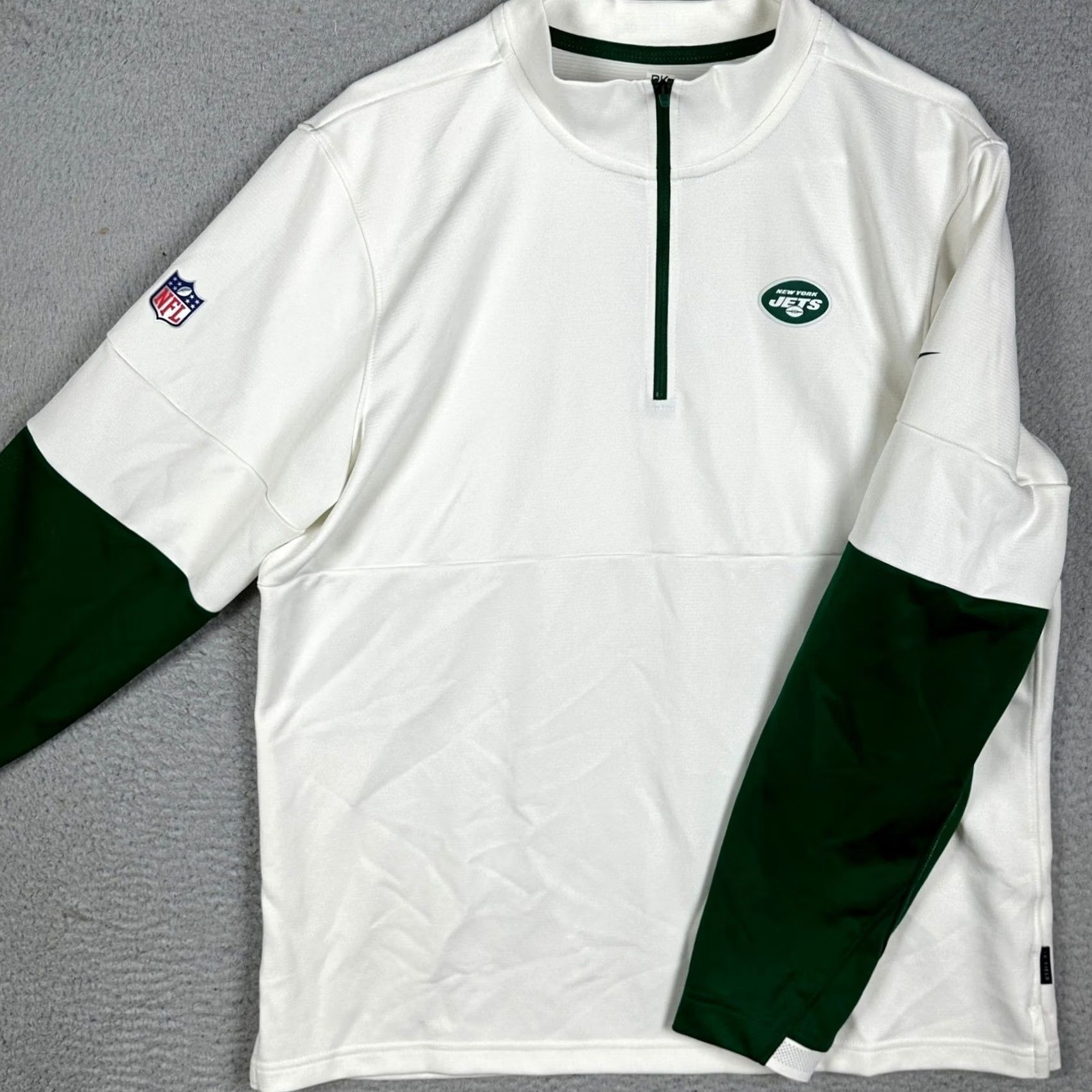 Nike Nike Jets Sweatshirt Men Large White Green NFL Onfield Dri-FIT Pullover Size US L / EU 52-54 / 3 - 2 Thumbnail