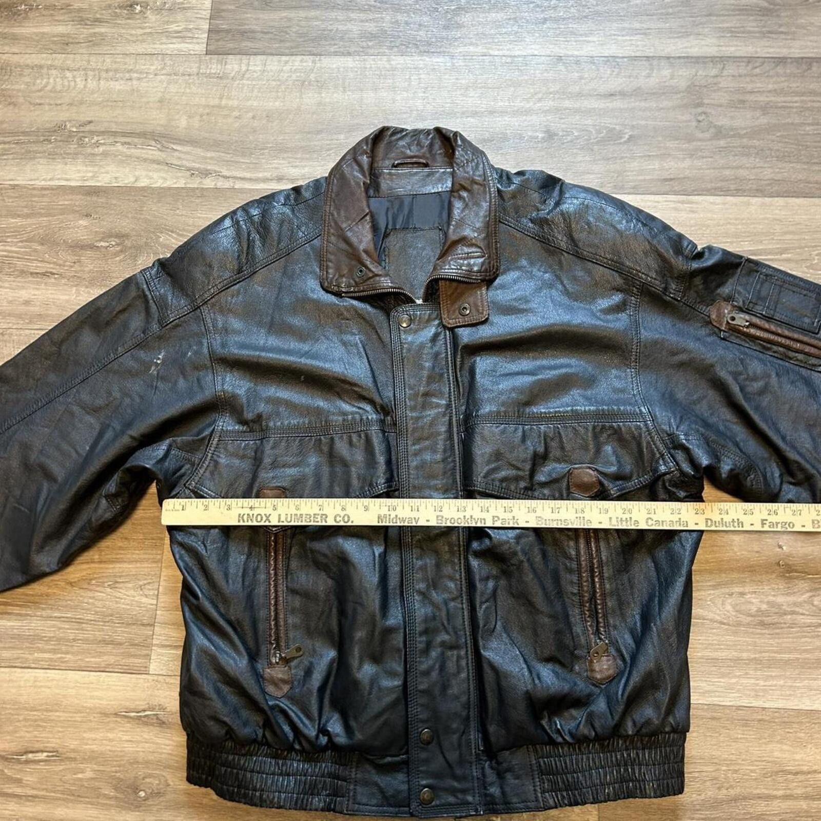 Other Men's Black Genuine Leather Jacket XL Size US XL / EU 56 / 4 - 5 Thumbnail
