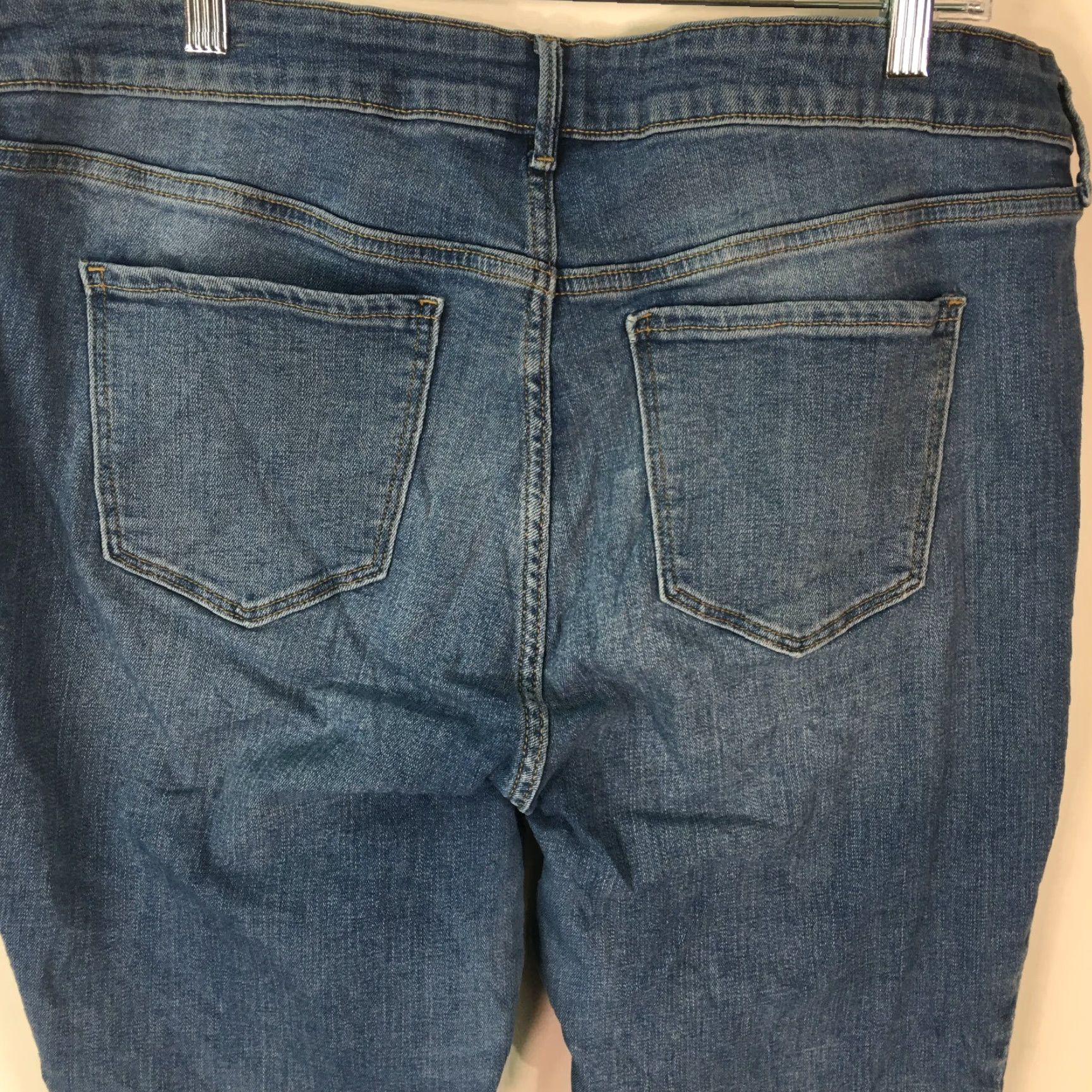 Old Navy Old Navy Rockstar Womens Skinny Mid Rise Blue Denim Jeans Size 16 38X29 Size 38" / US 16 / IT 52 - 3 Thumbnail