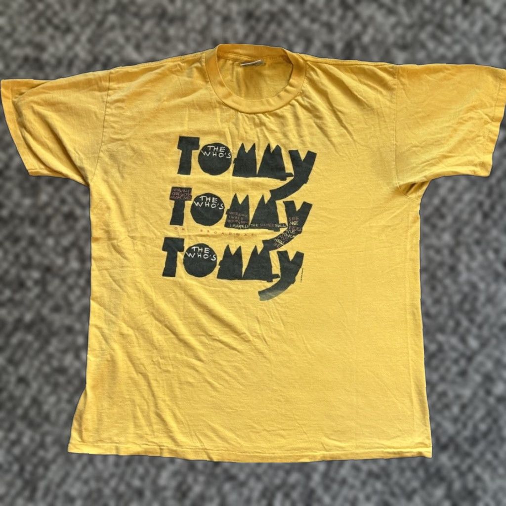 Vintage VINTAGE The Who’s Tommy On Broadway T Shirt XL Rock Band Musical Rock Opera Men's Yellow 1990s Size US XL / EU 56 / 4 - 1 Thumbnail