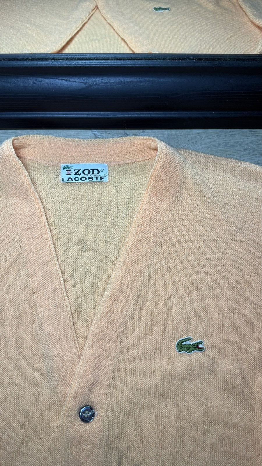 Lacoste Vintage 1970s Izod Lacoste Knit Button Up Cardigan Sweater Size US XL / EU 56 / 4 - 3 Thumbnail