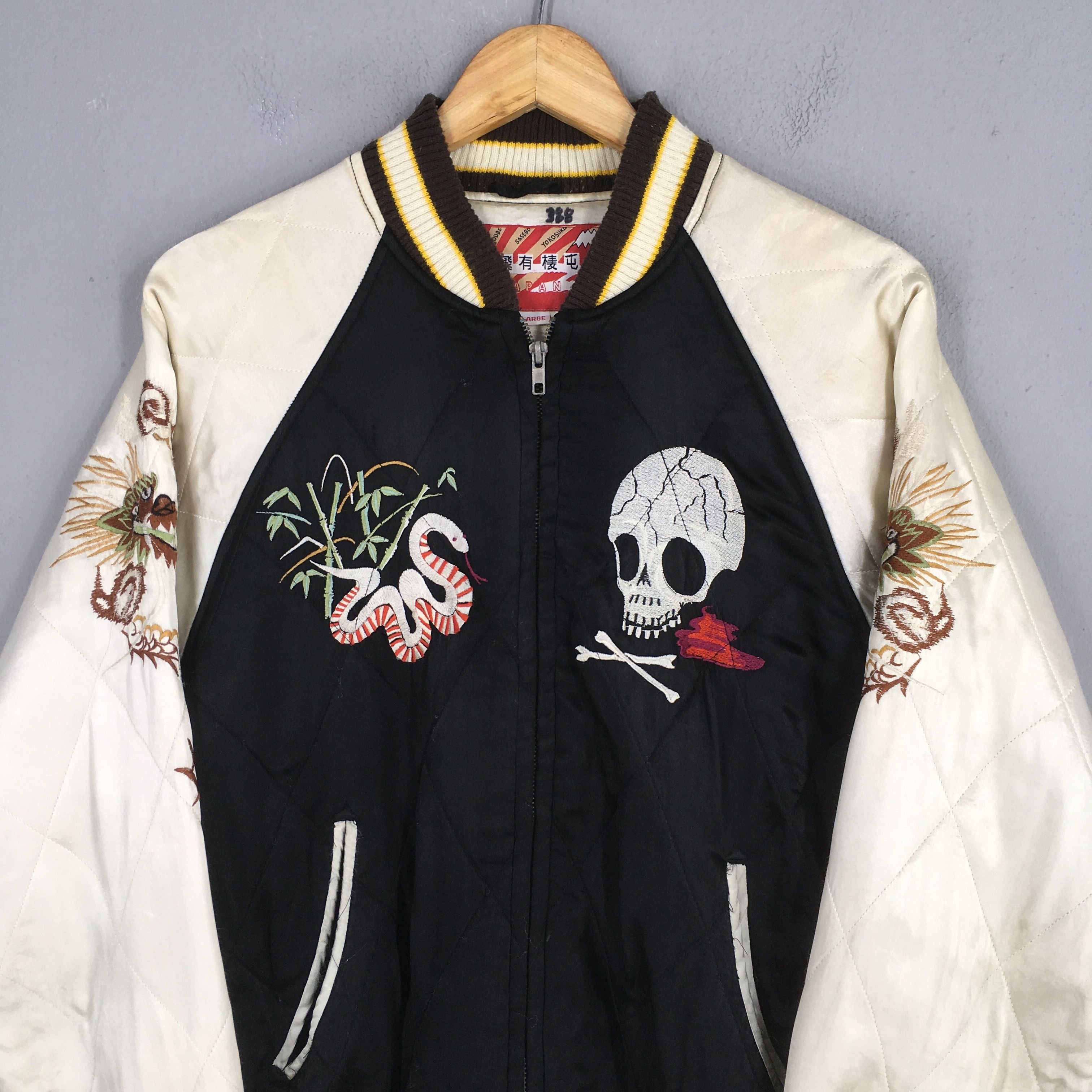 Japanese Brand Vintage 1990s Houston Sukajan Japan Dragon Souvenir Jacket L Size US L / EU 52-54 / 3 - 2 Thumbnail