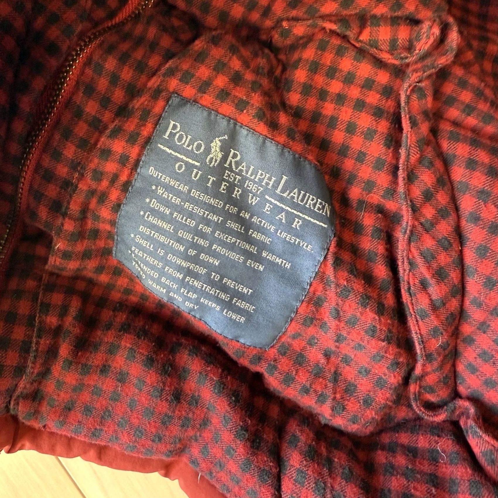 Polo Ralph Lauren VINTAGE Polo Ralph Lauren Vest Medium Red Puffer Full Zip Down Outerwear RRL Size US M / EU 48-50 / 2 - 6 Thumbnail
