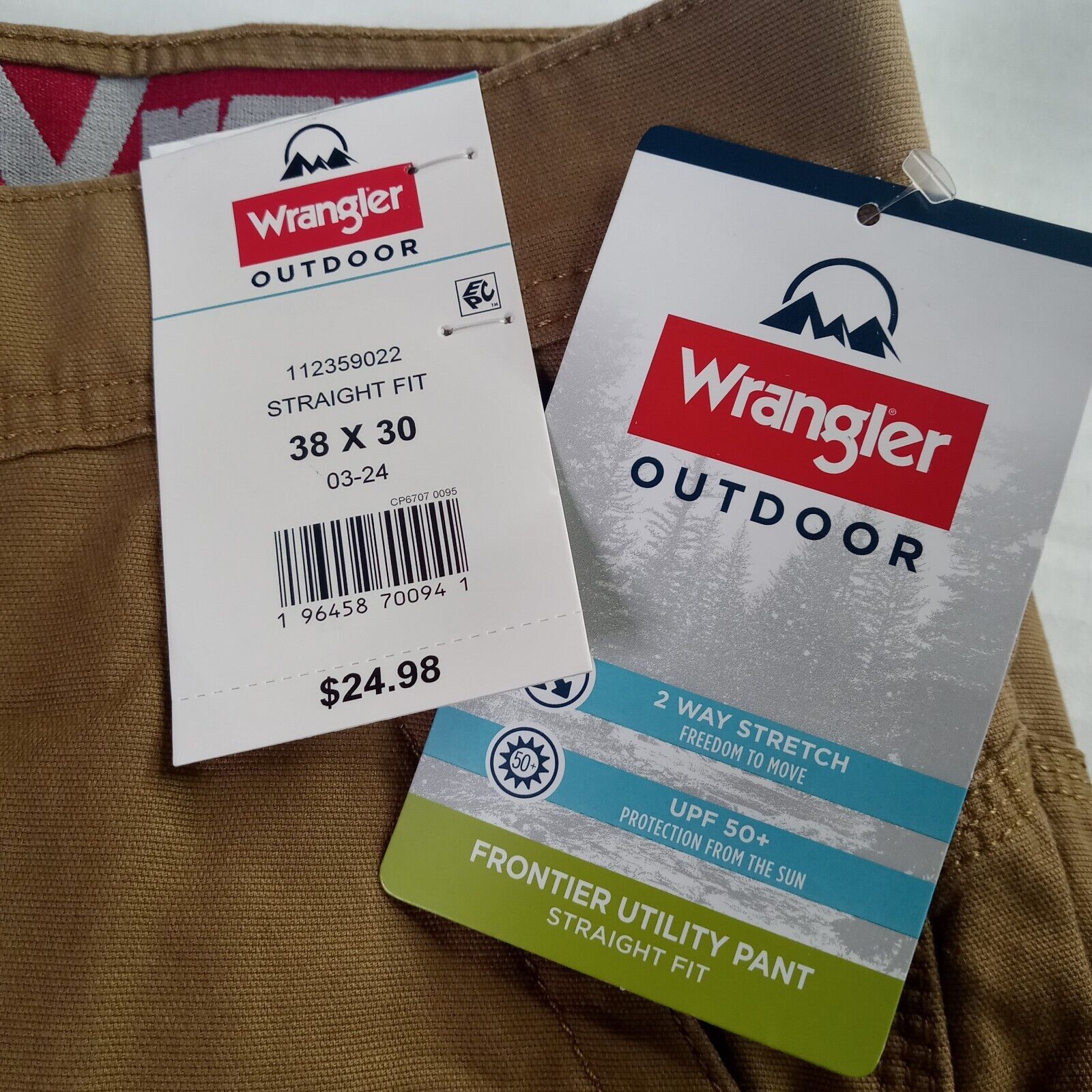 Wrangler Wrangler Outdoor Frontier Utility Pants Men's 38x30 Brown Size US 38 / EU 54 - 2 Thumbnail