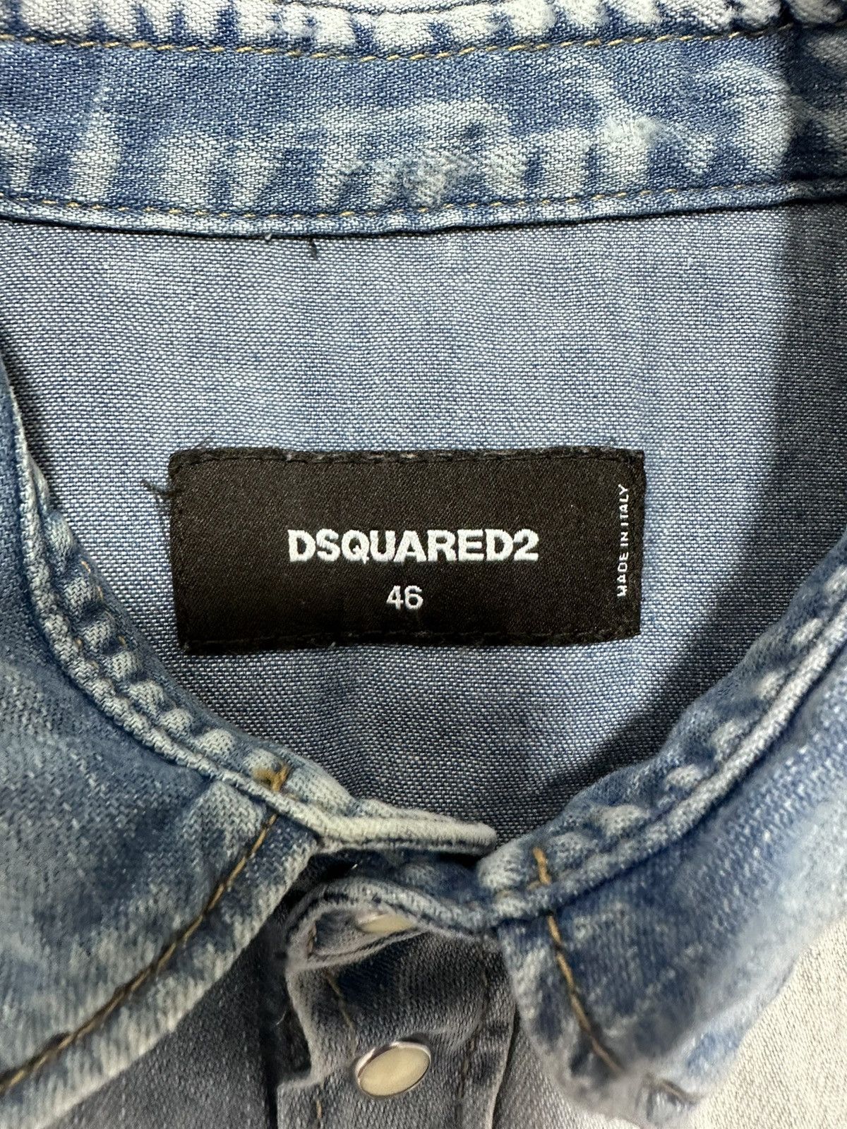 Designer × Dsquared2 × Japanese Brand Dsquared2 Denim Military Shirt Rare Men’s Exclusive Size 46 Size US S / EU 44-46 / 1 - 10 Thumbnail