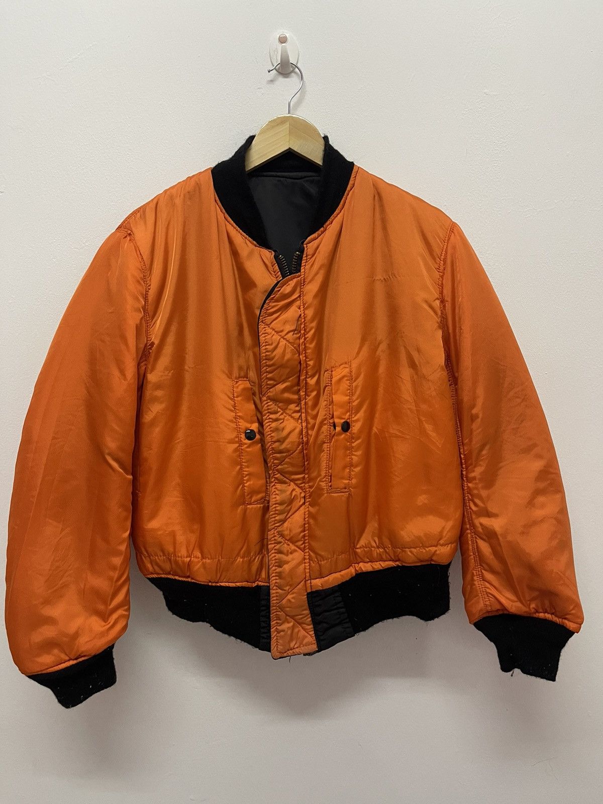 Alpha Industries Vintage Black ALPHA INDUSTRIES Bomber Reversible USA Size US L / EU 52-54 / 3 - 4 Thumbnail