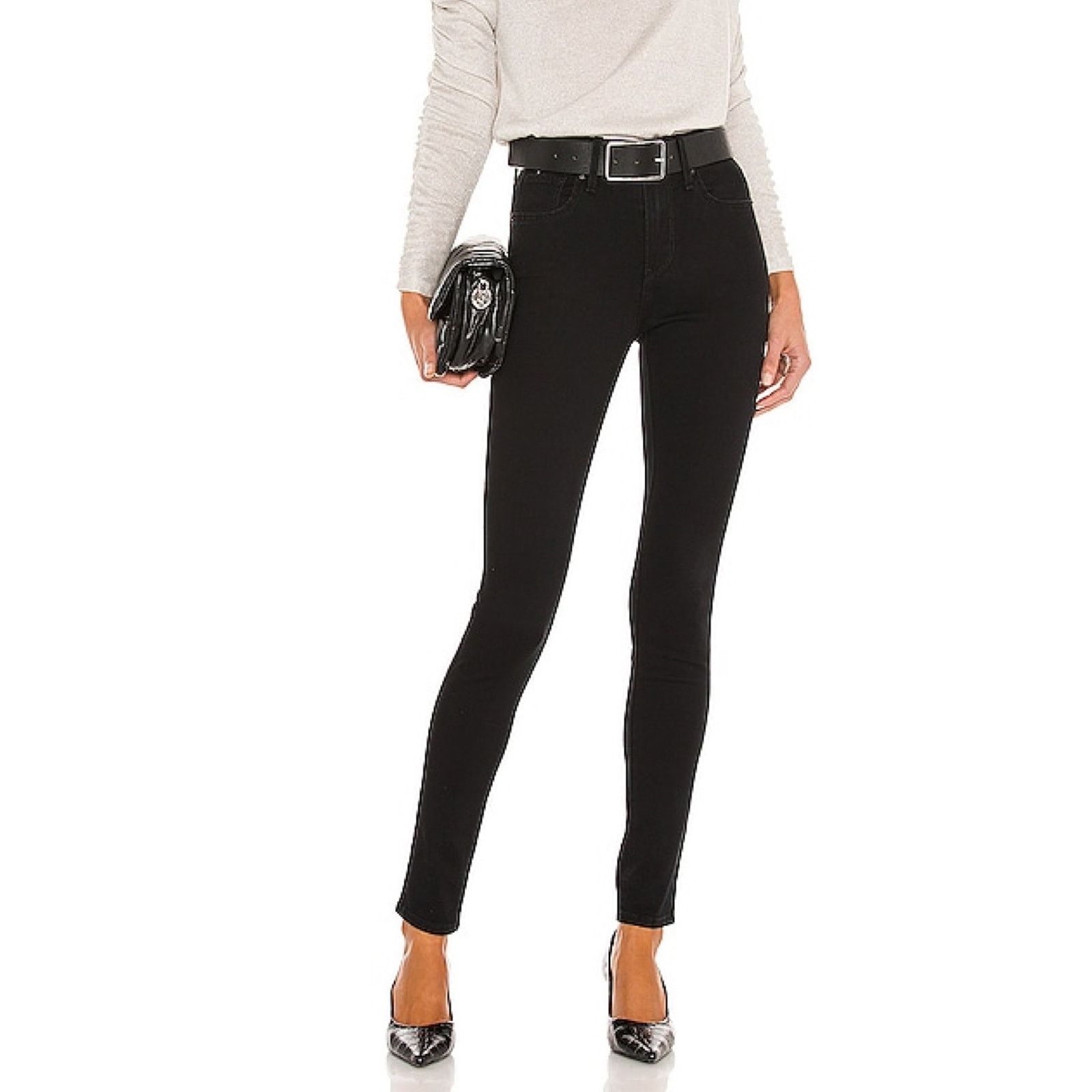 Levi's Revolve Levi's Mid Rise Skinny Jeans in Black Size 6 Size 28" / US 6 / IT 42 - 2 Thumbnail