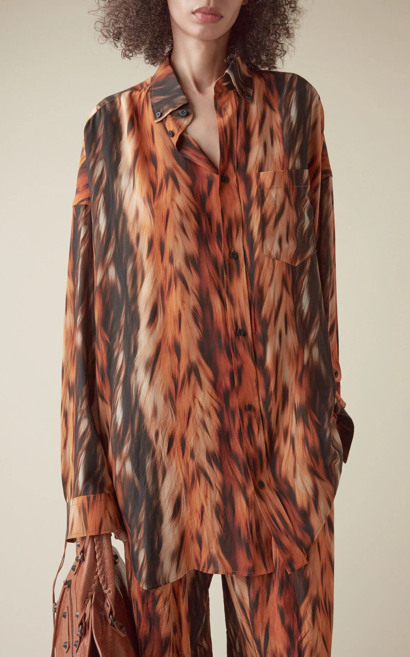Balenciaga o1bcso1str0426 Cocoon Shirt in Multicolor Size S / US 4 / IT 40 - 2 Thumbnail