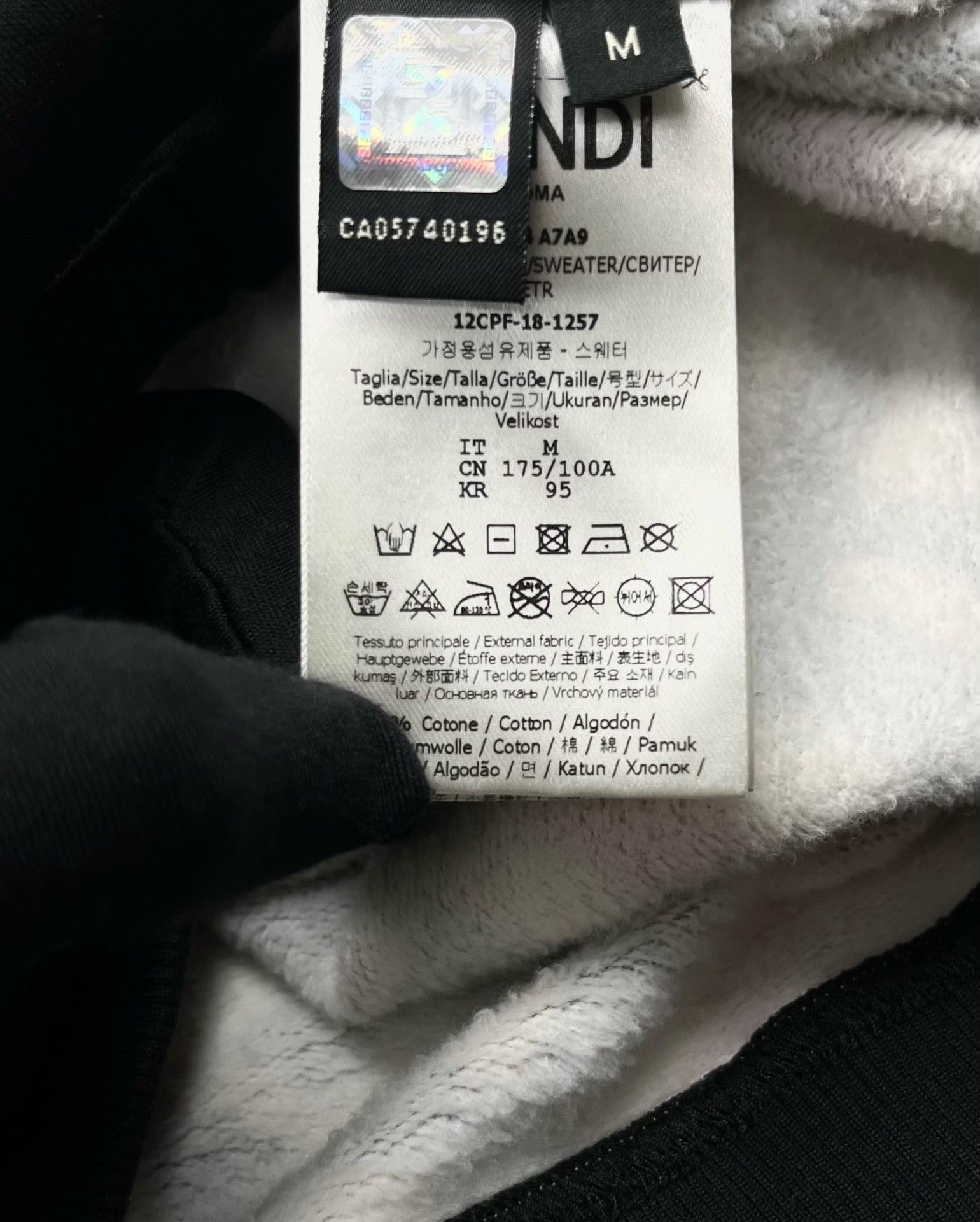 Fendi Fendi FF Diagonal Logo Sweatshirt Size US M / EU 48-50 / 2 - 4 Thumbnail