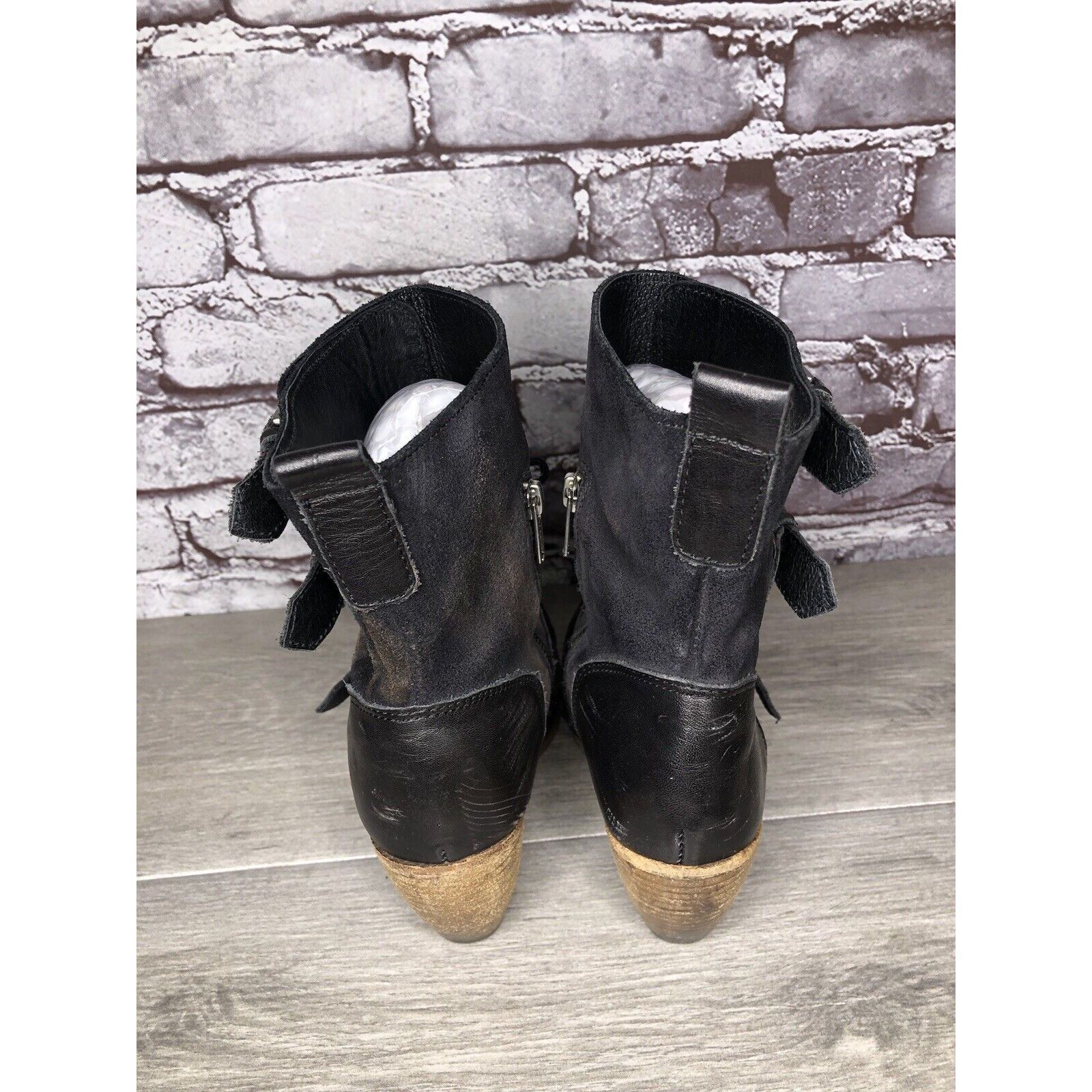 Allsaints AllSaints Spitalfields Jacks Place Black Leather Zip Heel St Size US 7.5 / IT 37.5 - 6 Thumbnail