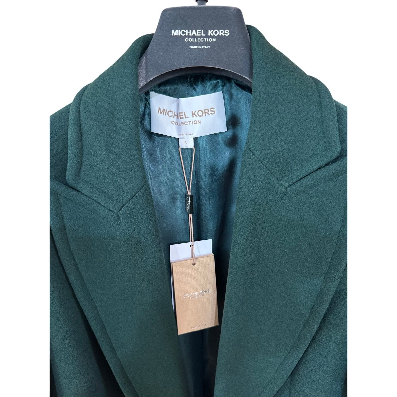 Michael Kors Michael Kors Collection Chesterfield Wool Coat Green sz. 6 Size M / US 6-8 / IT 42-44 - 3 Thumbnail
