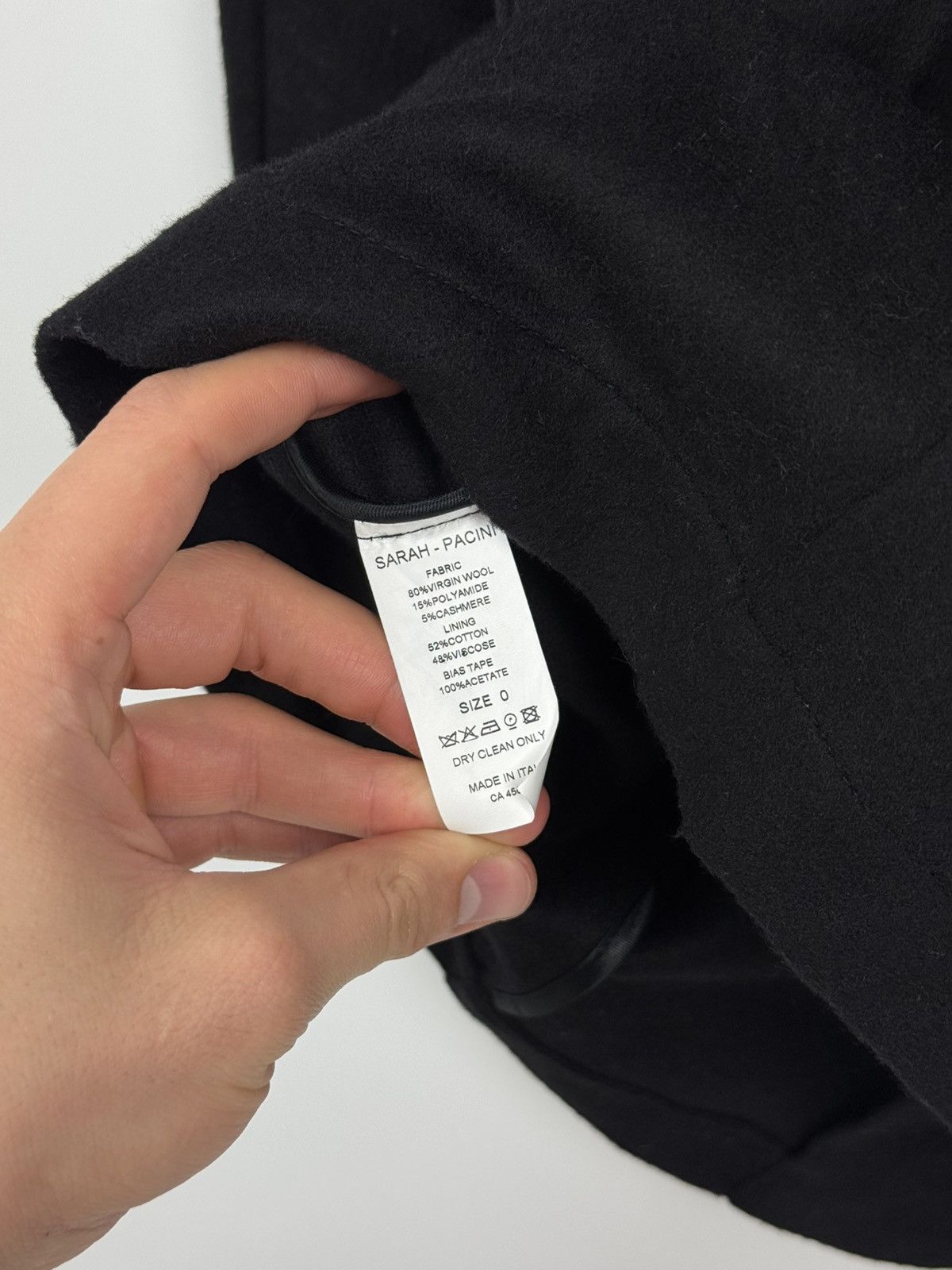 Sarah Pacini Sarah Pacini Wool Blend Mid Coat Jacket Size XS / US 0-2 / IT 36-38 - 16 Thumbnail