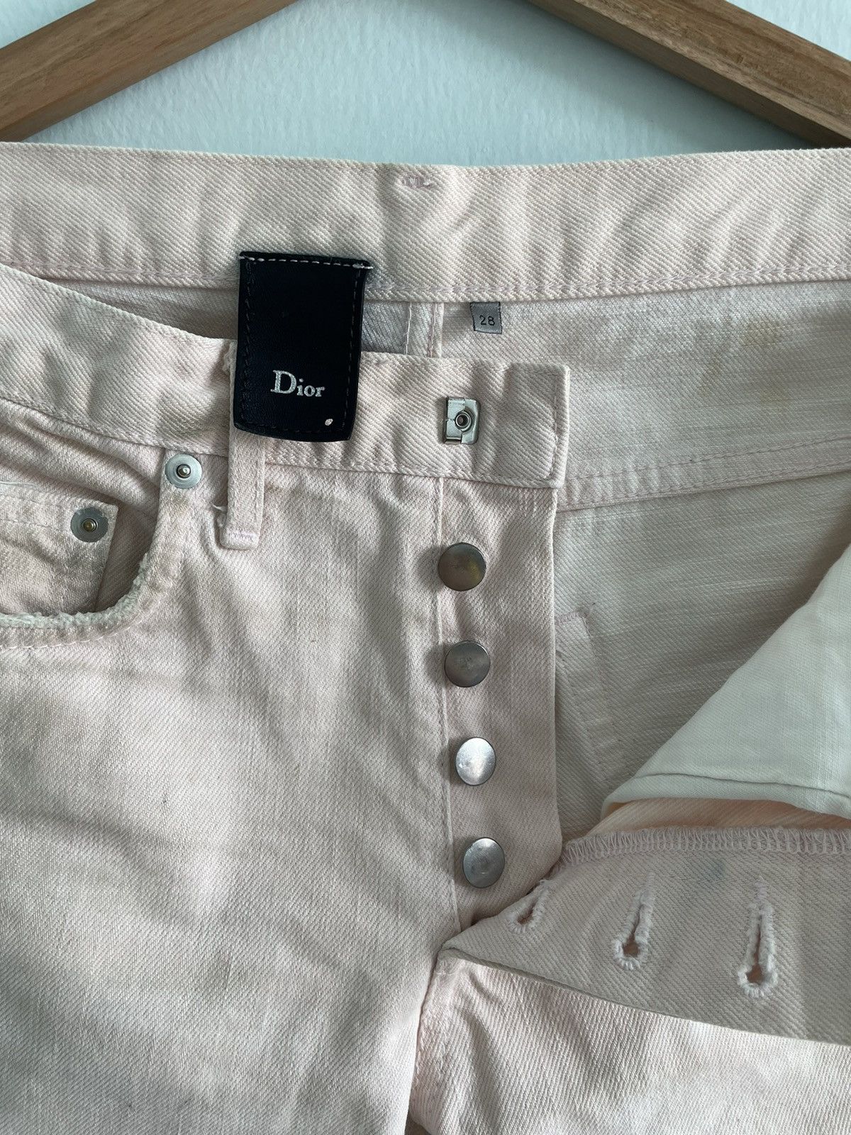 Dior Hedi Slimane White Clawmark Denim Size US 28 / EU 44 - 11 Thumbnail