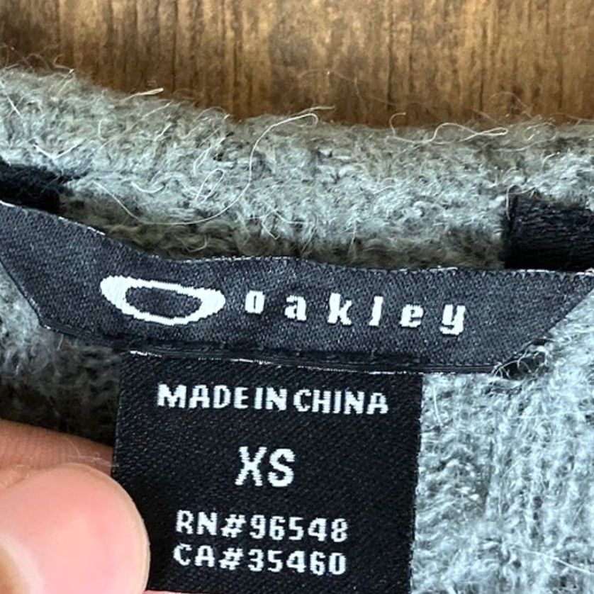 Oakley Oakley Womens Sweater Gray Hooded Open Knit Cardigan Alpaca Wool Blend XS Cardigan Women Open Hooded Knit Solid Casual Workwear Modern Size XS / US 0-2 / IT 36-38 - 6 Thumbnail