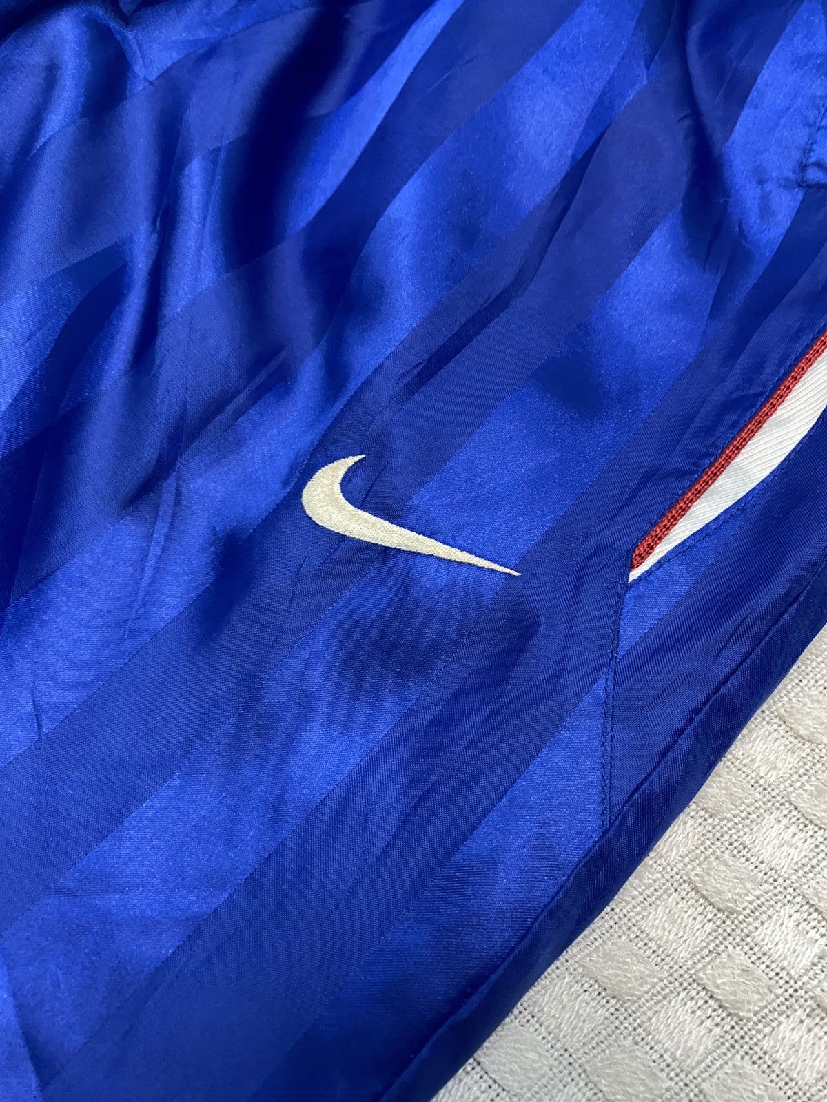Billie Eilish × Nike 💥 VINTAGE NIKE 90S BAGGY WIDE LEG SWOOSH TRACK PANTS Y2K Size US 26 / EU 42 - 5 Thumbnail