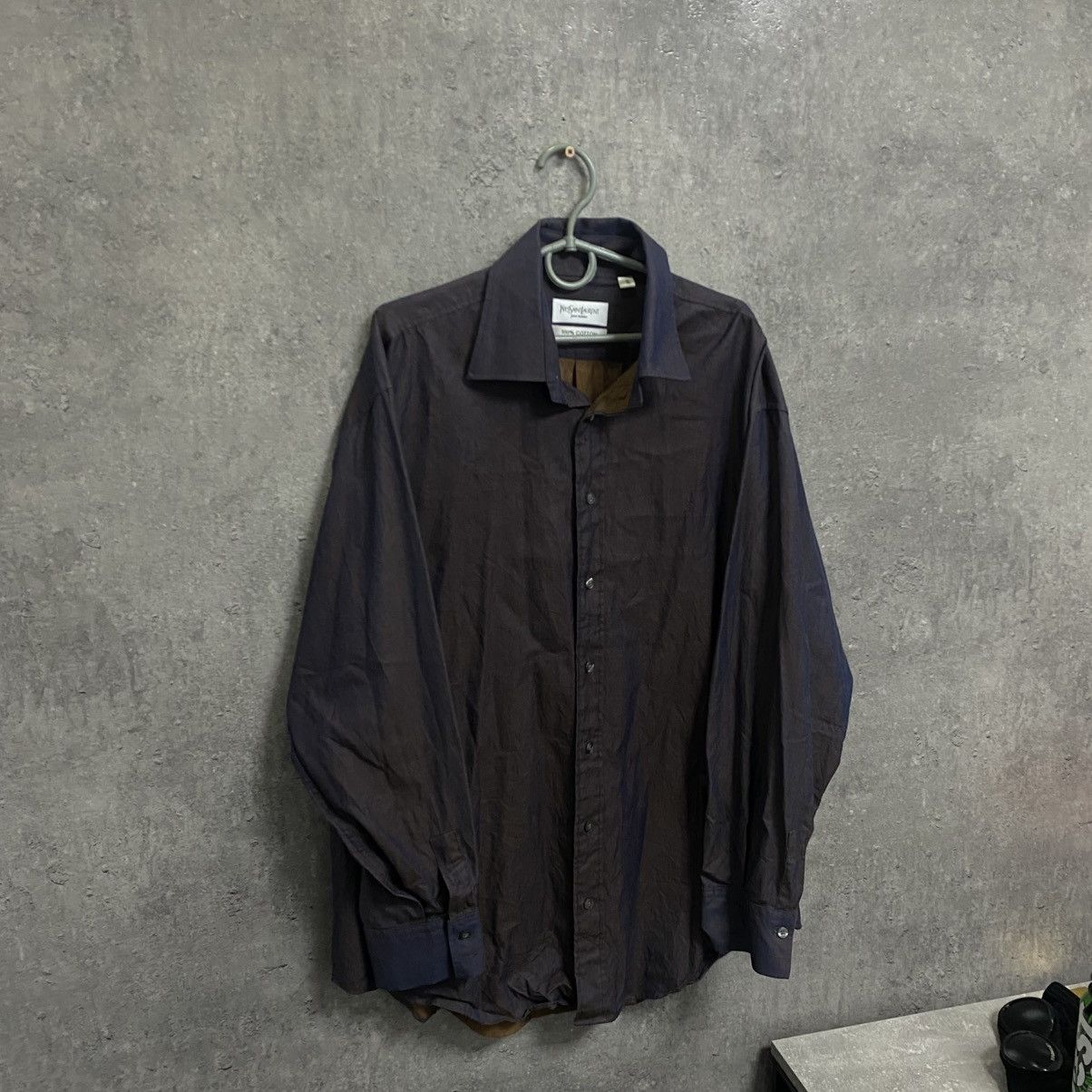 Yves Saint Laurent Vintage Yves Saint Laurent YSL Shirt Button Up Size US L / EU 52-54 / 3 - 3 Thumbnail