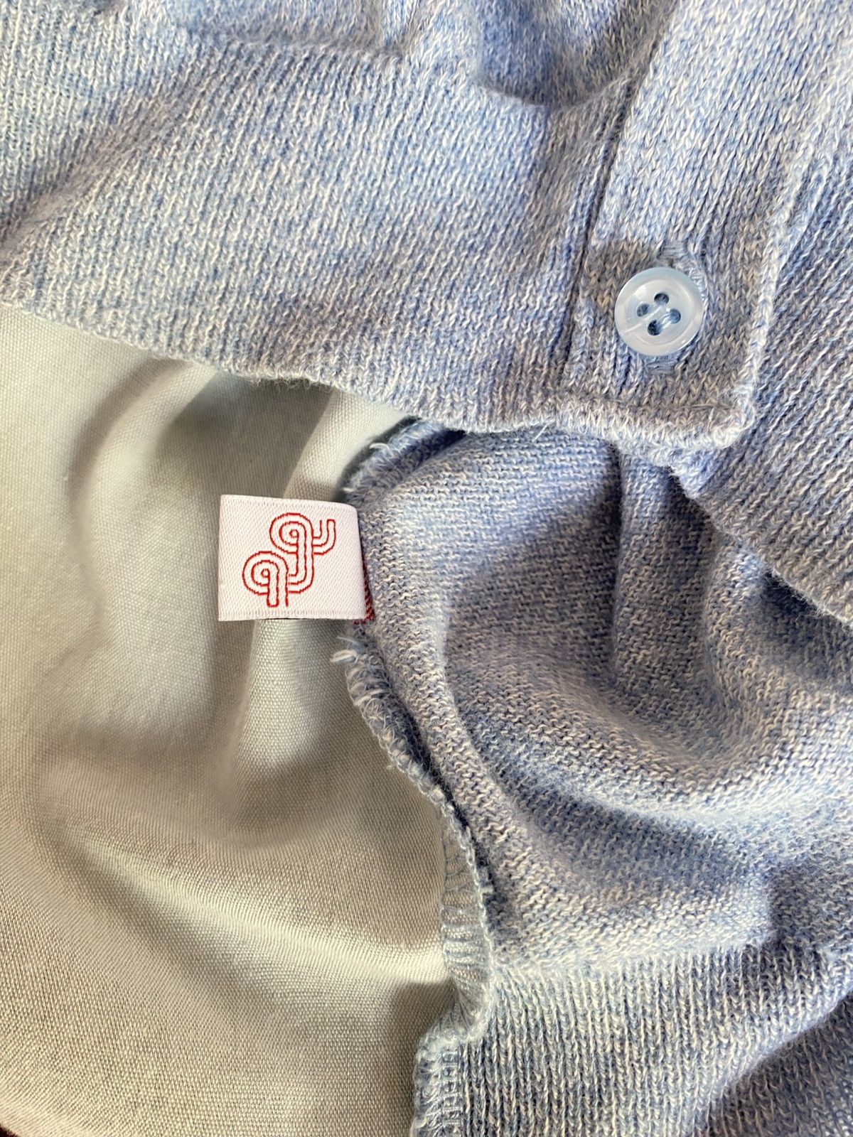 Japanese Brand 1% Percent Layered Light Blue Cardigan Size XS / US 0-2 / IT 36-38 - 6 Thumbnail