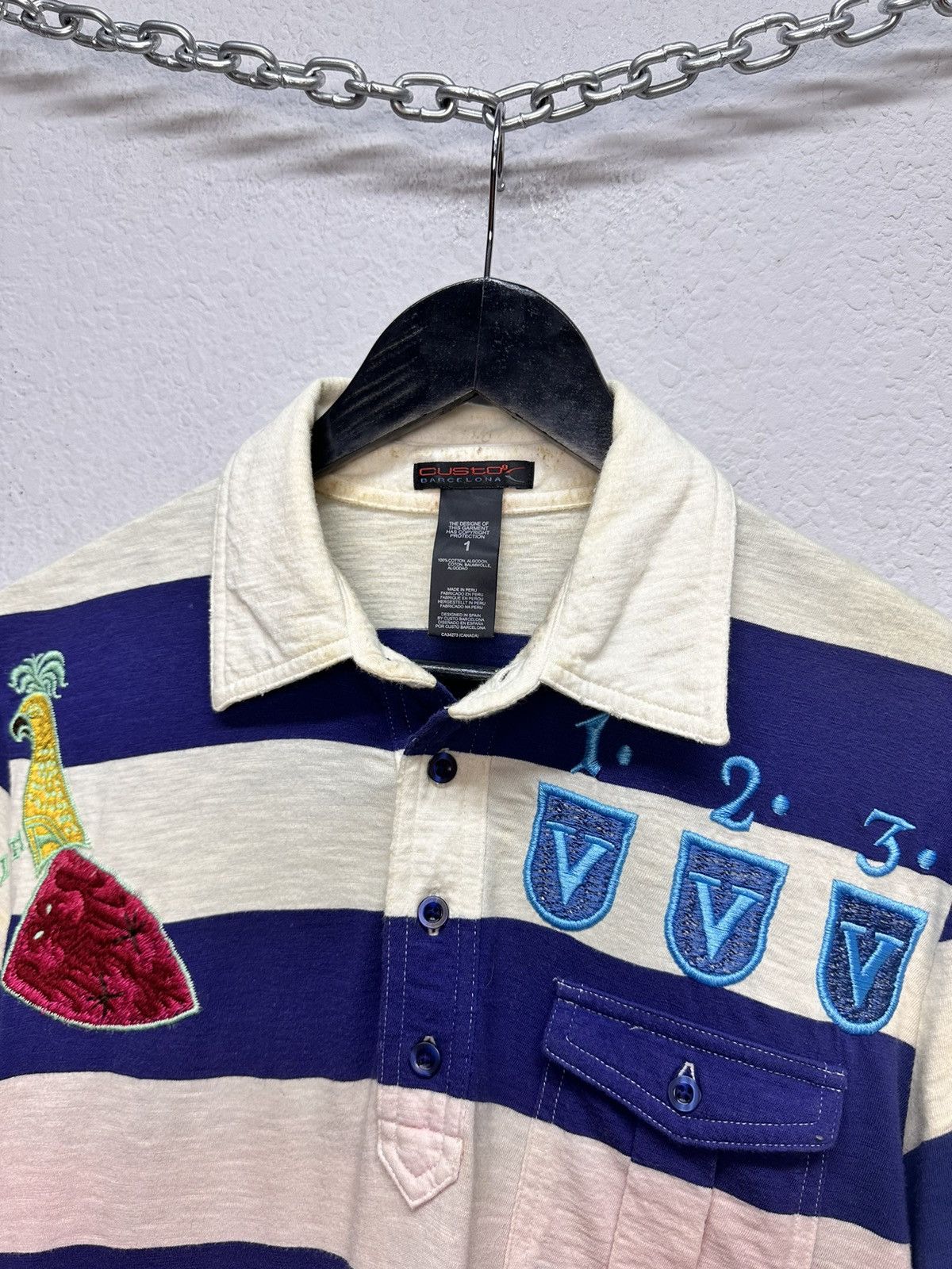 Custo Barcelona Custo Barcelona Multicolor Striped Graphic T-Shirt S Size US S / EU 44-46 / 1 - 6 Thumbnail