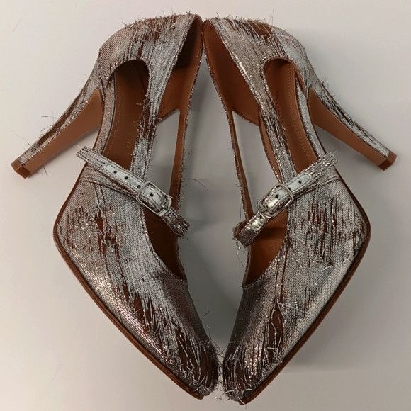 Maison Margiela Maison Margiela Distressed Metallic Mary Jane Pumps -EU36 Size US 6 / IT 36 - 5 Thumbnail