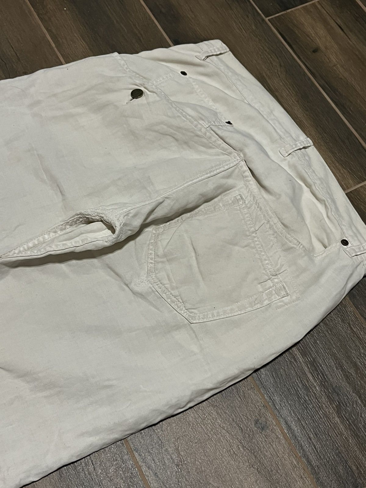 Yohji Yamamoto 🎐 Y's [1990s] Wide Textured Linen Pants Size US 30 / EU 46 - 14 Thumbnail