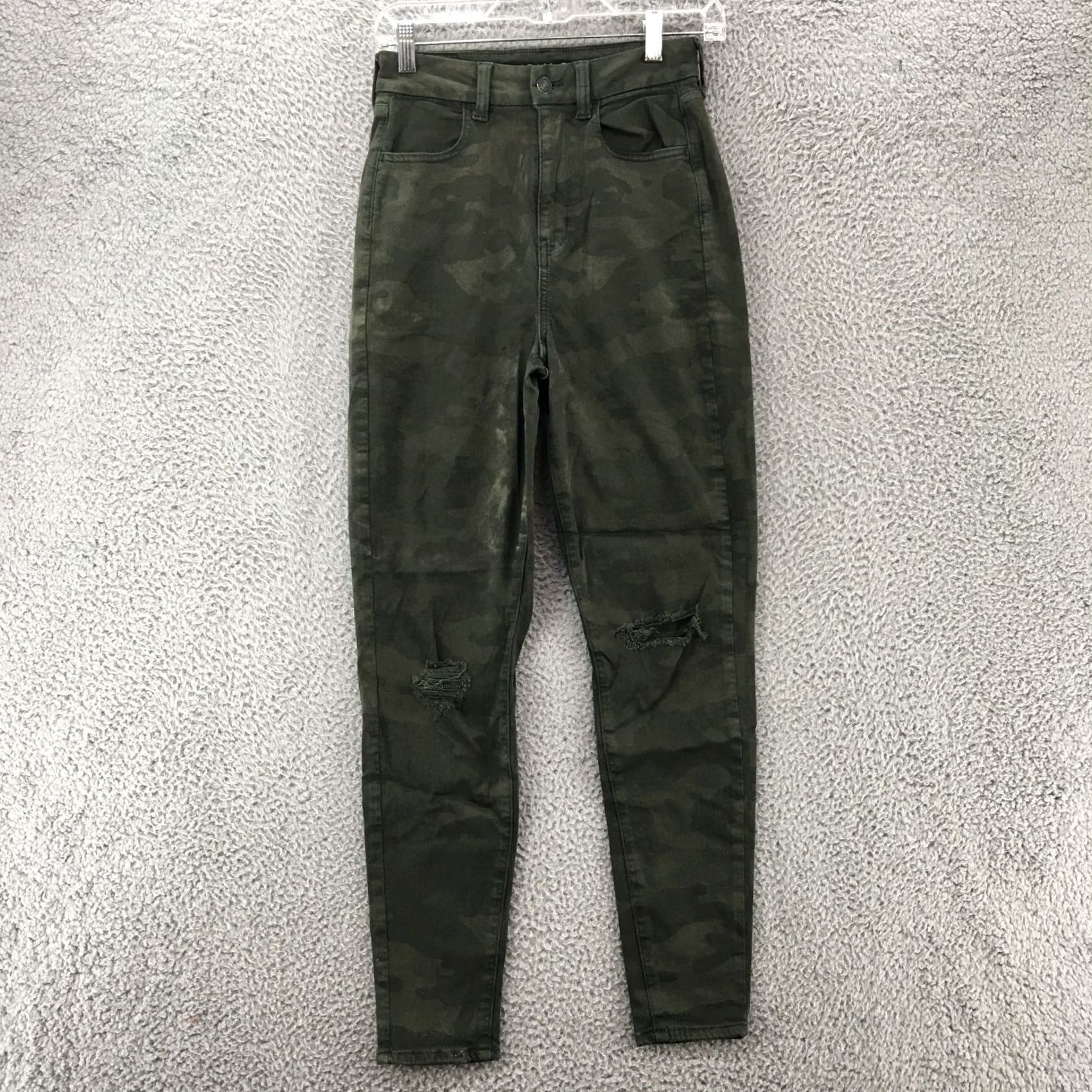 American Eagle Outfitters American Eagle Outfitters Next Level Stretch Curvy Super Hi-Rise Jegging Womens 4 Reg Green Size 27" / US 4 / IT 40 - 2 Thumbnail