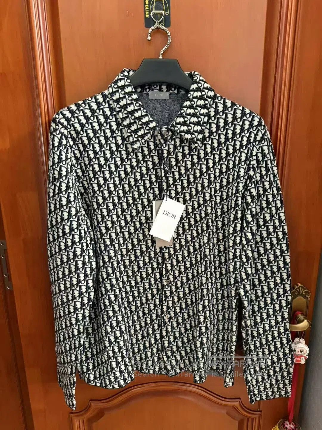 Dior Dior All-Over Logo Long Sleeve Knit Shirt. Size US XL / EU 56 / 4 - 1 Thumbnail