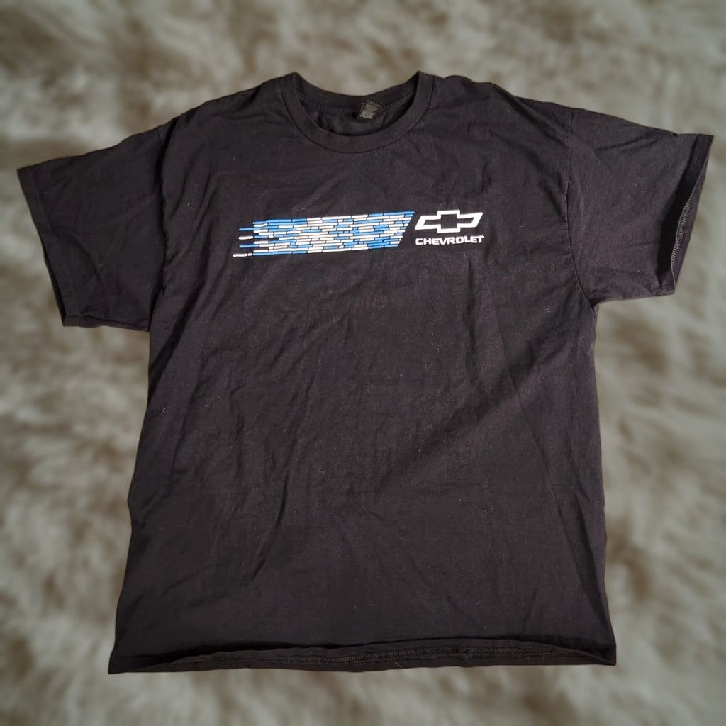 Gildan Chevrolet Chevy Racing T Shirt Mens XL Black Bow Tie Graphic Cotton Gildan Regular XL Mens Black Bow Tie Size US XL / EU 56 / 4 - 1 Thumbnail