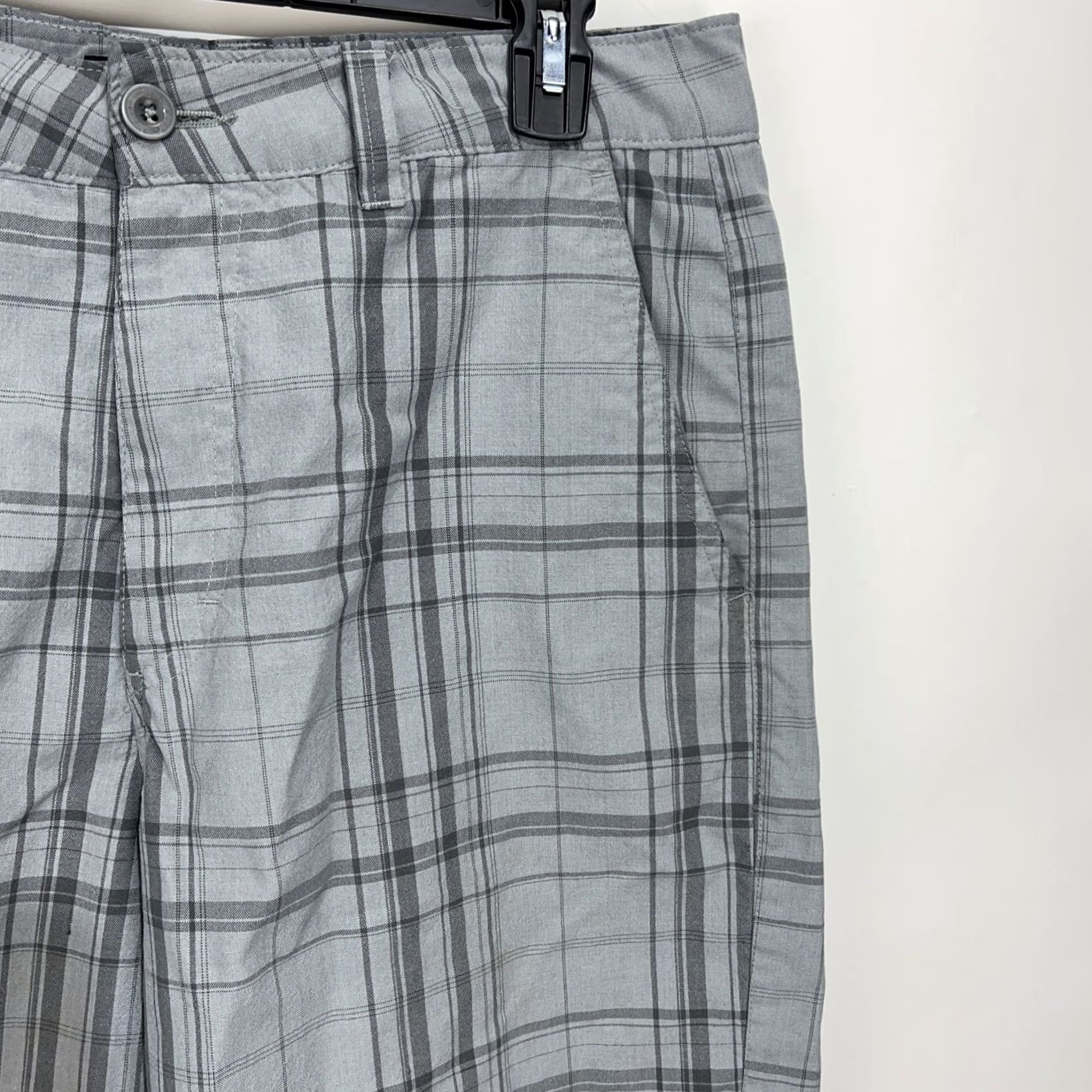 O'Neill O'Neill Mens First In Last Out Grey Black Plaid Shorts Sz 32 Casual Cargo Pockets Belt Loops Regular Rise 10-12 In Polyester/Viscose Summer Spring Men Size US 32 / EU 48 - 3 Thumbnail