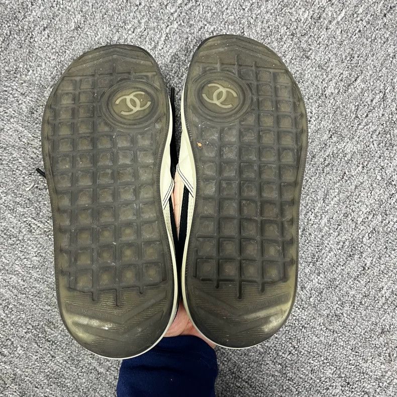 Chanel Chanel Pink and White Low Top Sneakers Size US 6.5 / EU 39-40 - 5 Thumbnail