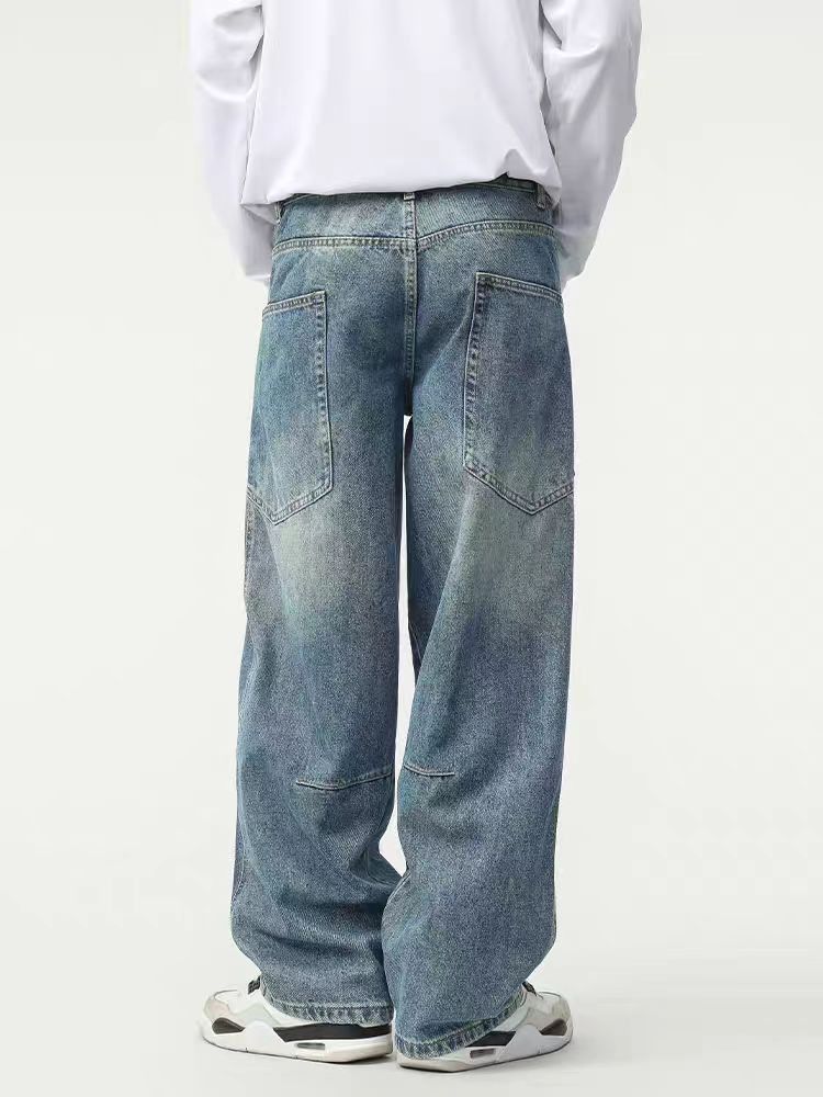 Japanese Brand × Jean Vintage street spliced washed and worn loose jeans Size US 34 / EU 50 - 5 Thumbnail