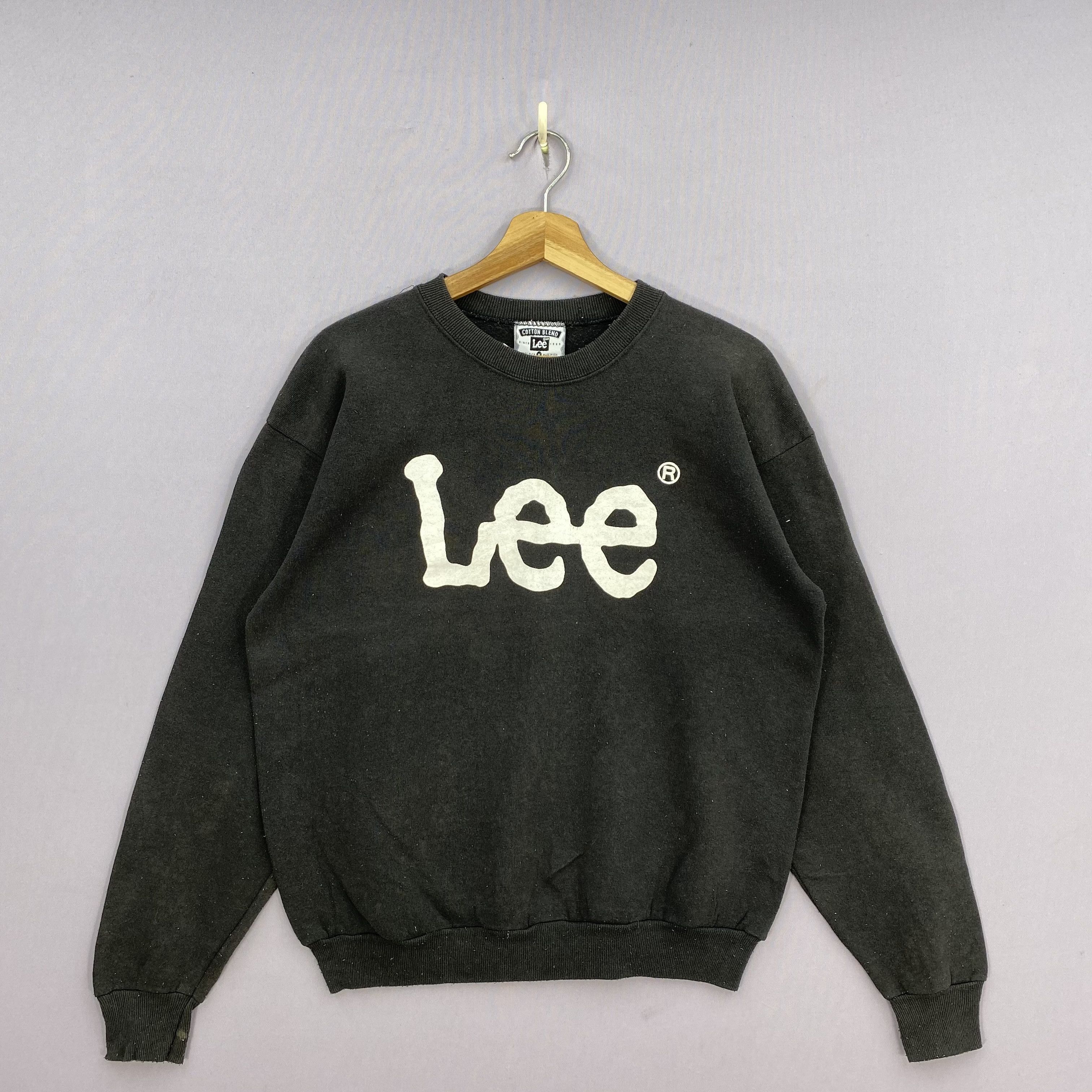 Lee Vintage 90s Lee Sweatshirt Spellout Logo Pullover Jumper USA Size US M / EU 48-50 / 2 - 2 Thumbnail