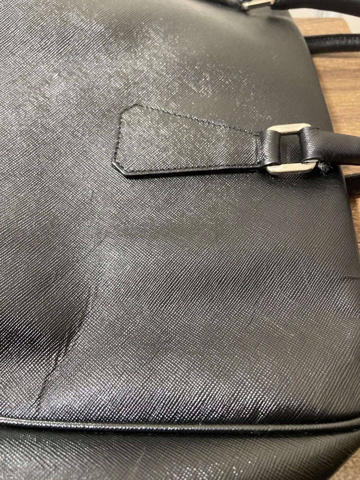 Prada Prada black saffiano leather briefcase travel handbag, good Size ONE SIZE - 8 Thumbnail